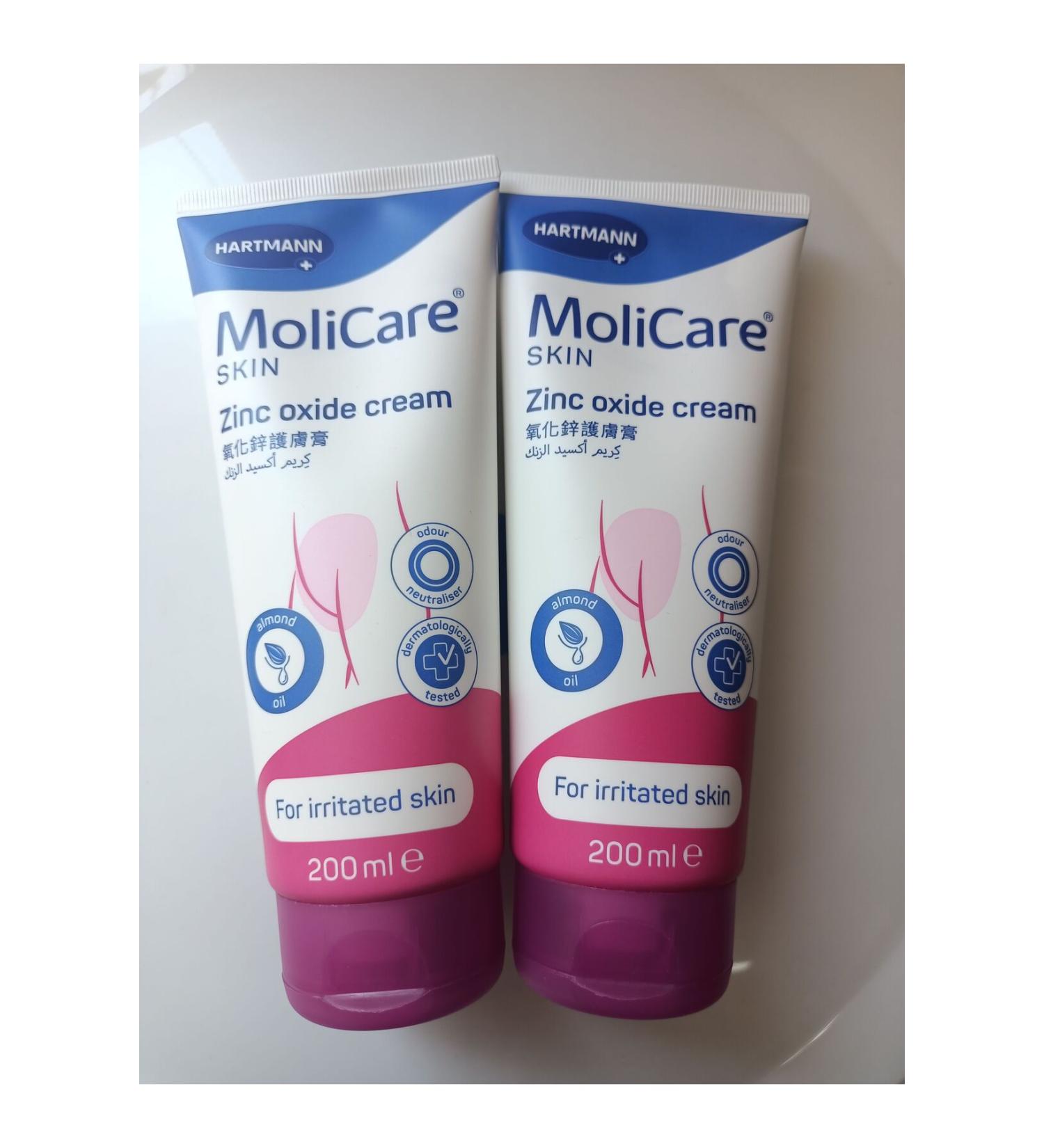 Hartmann 2 Pieces Molicare Skin Zinc Oxide Wound Care Cream 200 Mlx 2 pieces