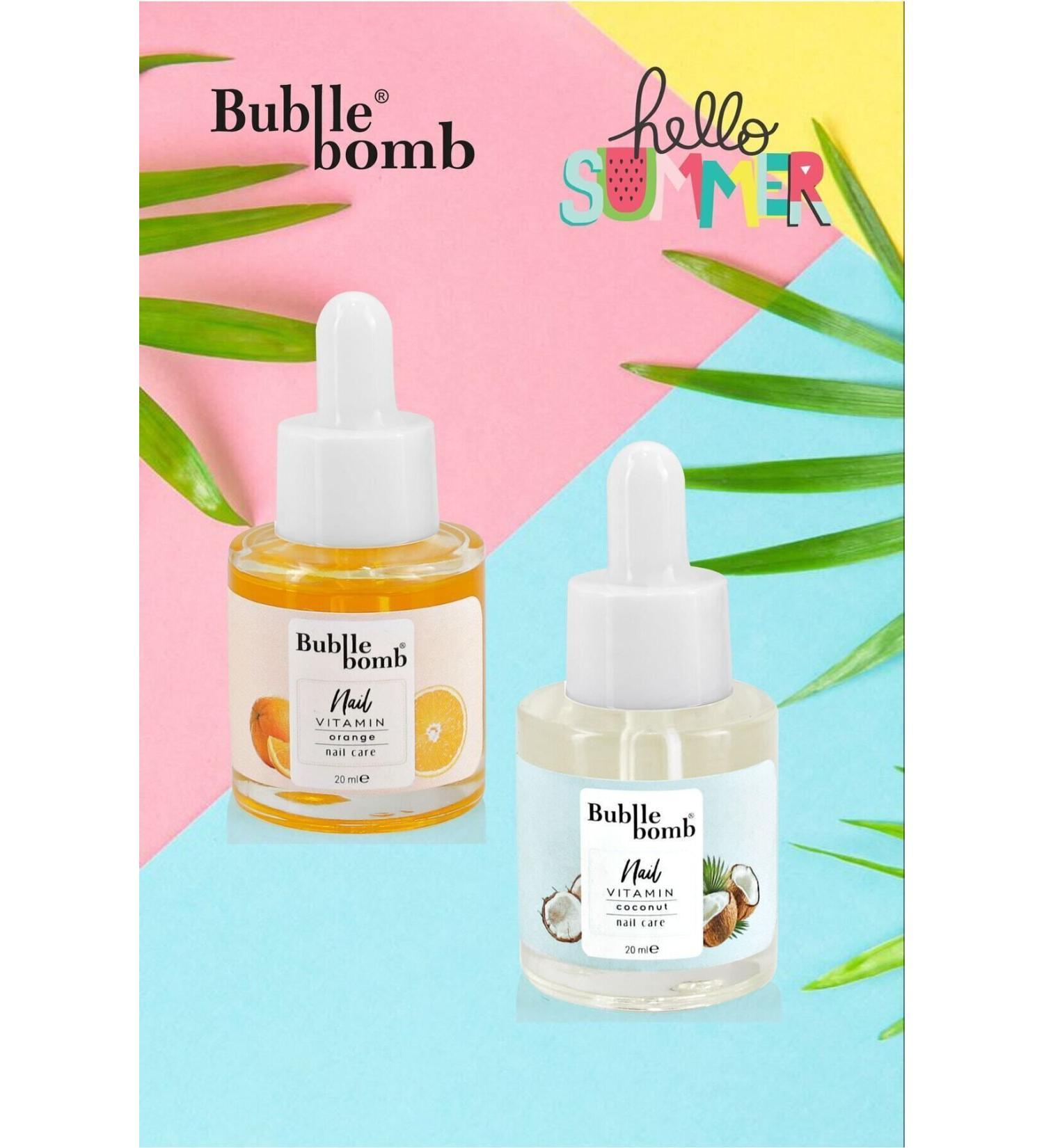 BUBBLEBOMB Nail Care Oil Vitamin Nail Oil Orange+ Coconut - Buy Online on GoSupps.com