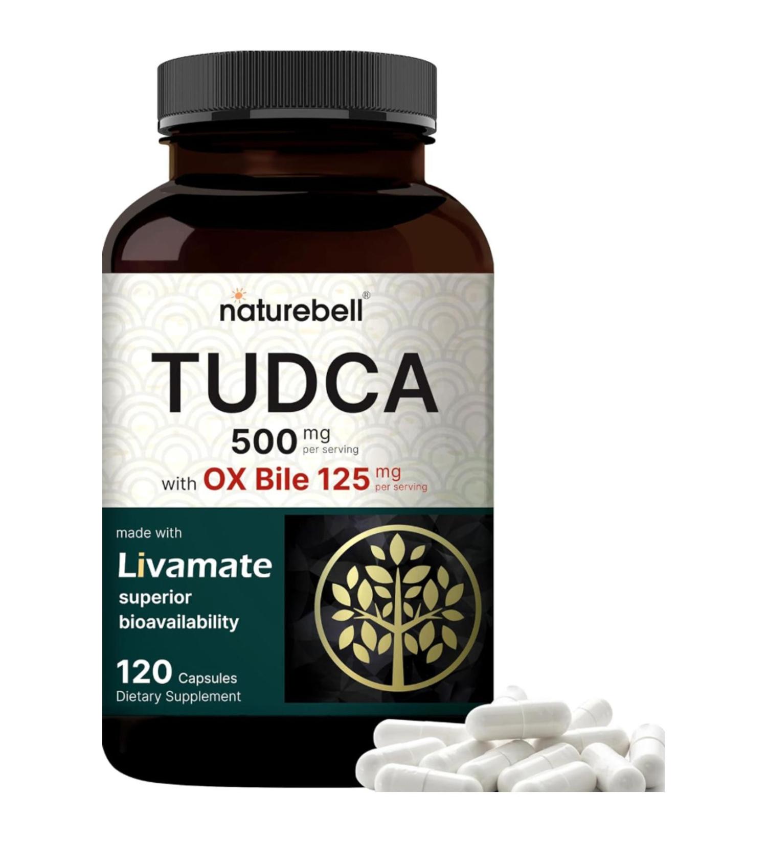 Naturebell Tudca 500mg With 125mg Per Serving 120 Capsules