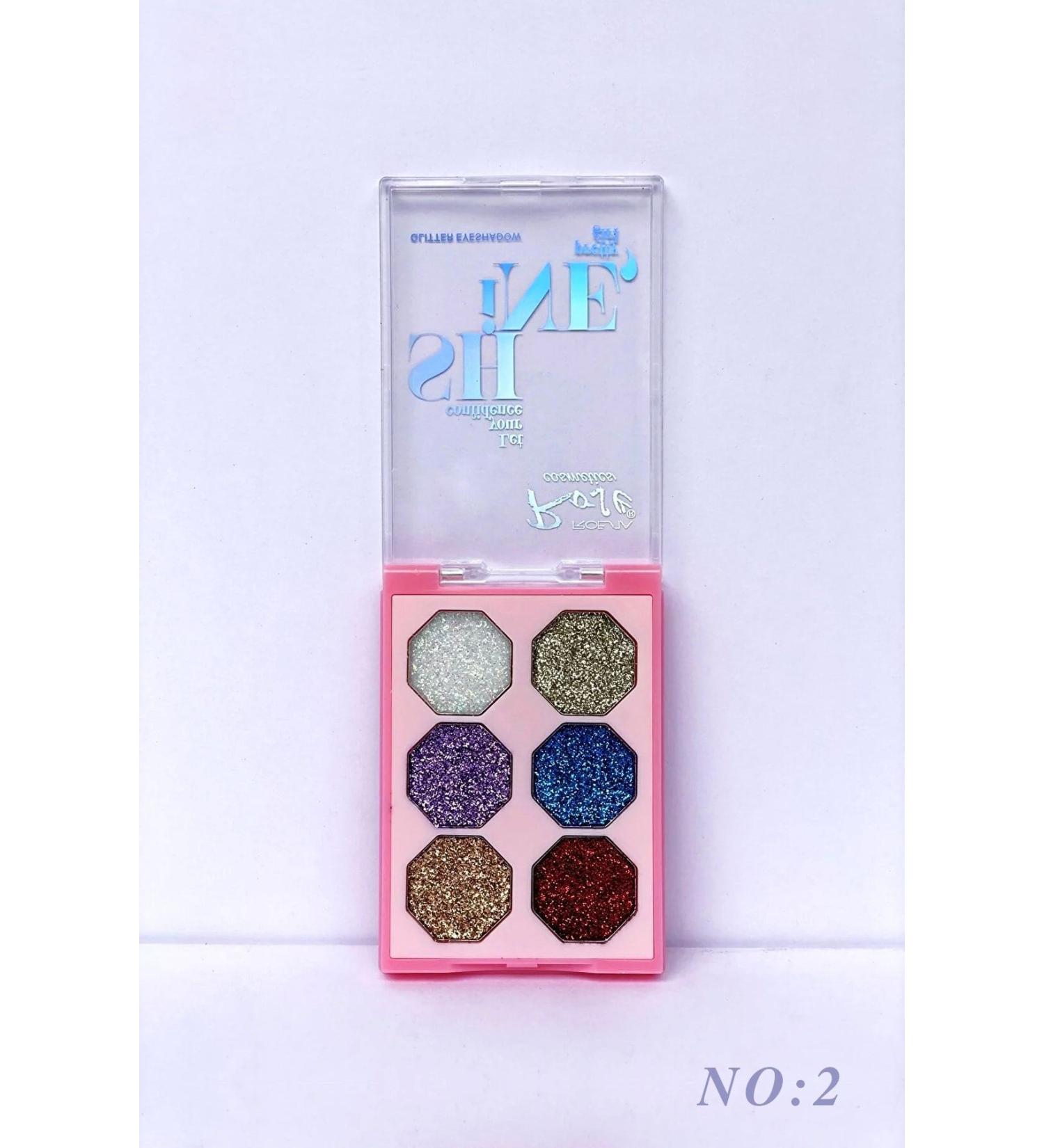 Roesia Rose Cosmetics New Glitter (shiny) 6-Pack Eyeshadow Palette