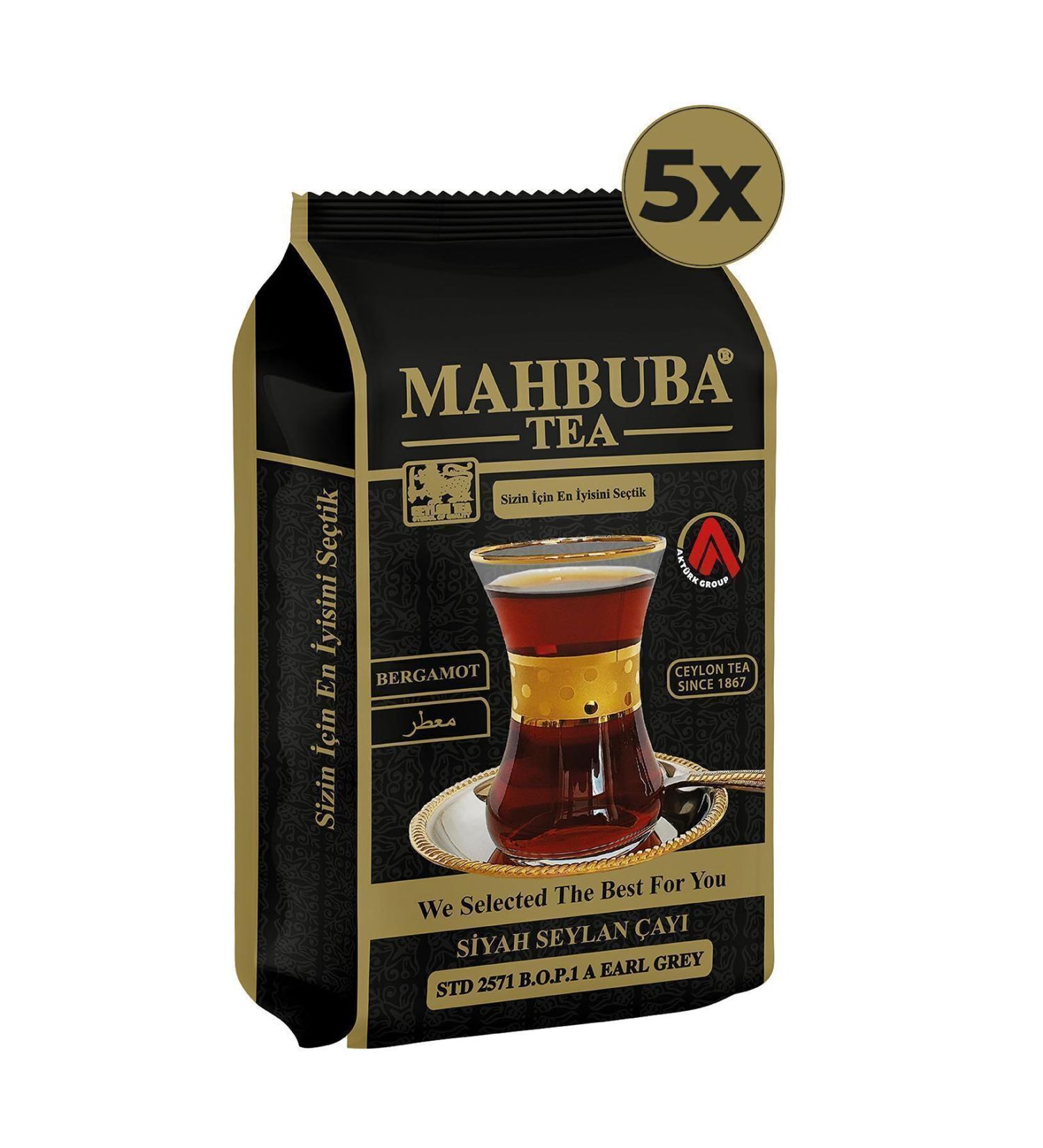 Mahbuba 5x200gr Std 2571 Earl Grey Bergamot Flavored Imported Ceylon Black Illegal Leaf Tea