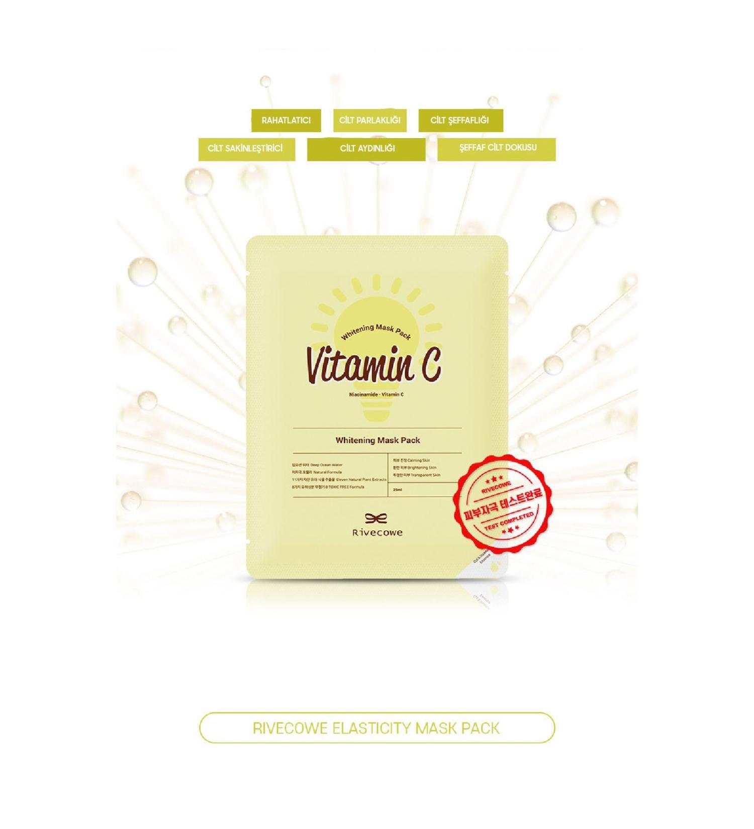 RIVECOWE Vita C Whitening Mask for Blemished Skin - Buy Online on GoSupps.com