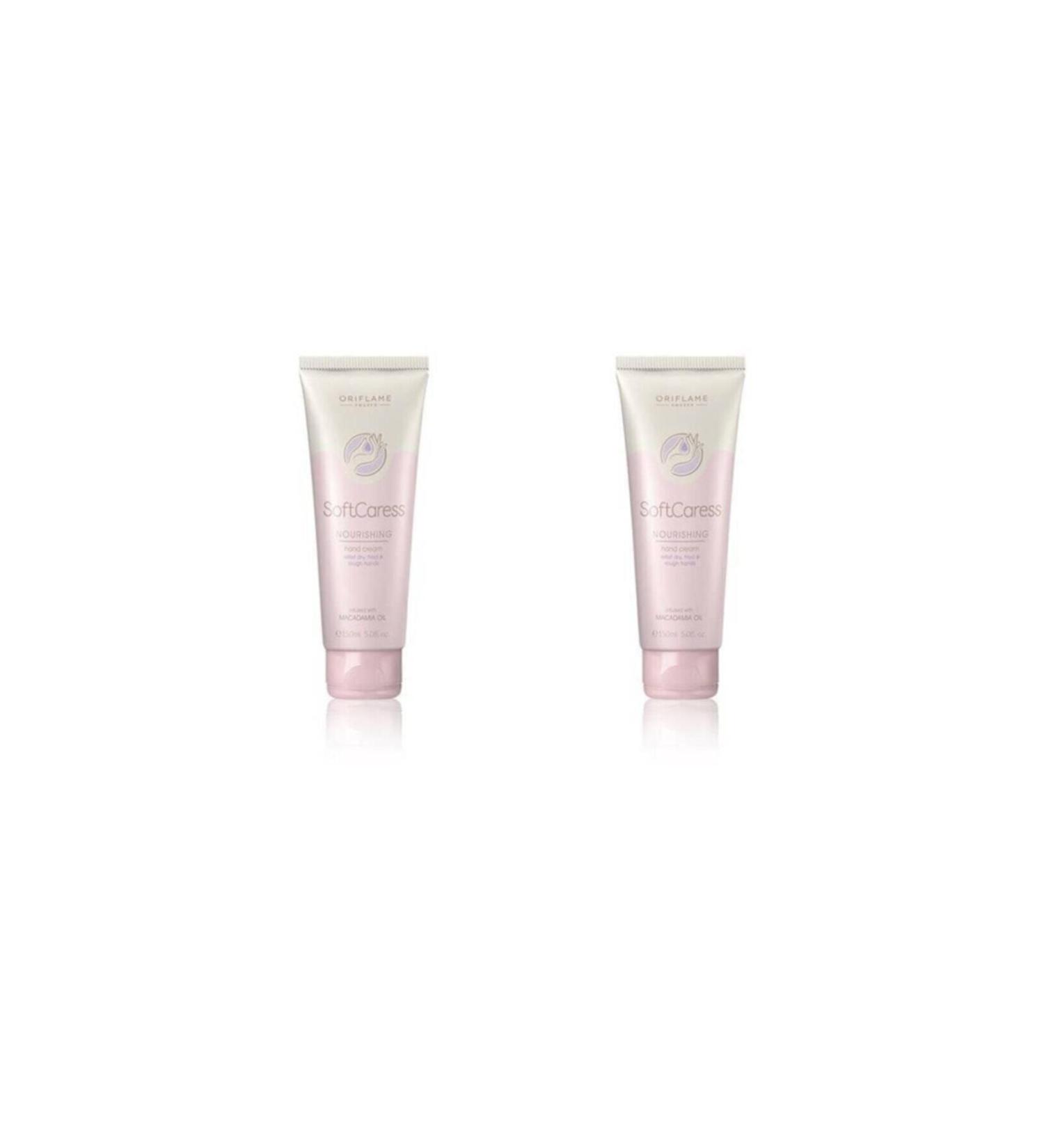 Oriflame Softcaress Nourishing Hand Cream - Large Size 150 Ml - 2 Pieces