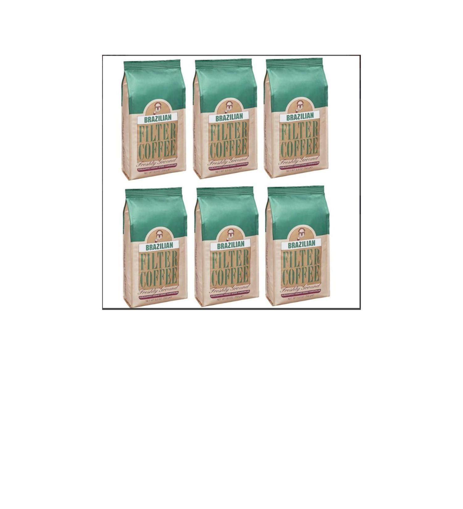 Mehmet Efendi Dry Coffee Maker Mehmet Efendi Brazilian Filter Coffee 250 Gr x 6 Pieces