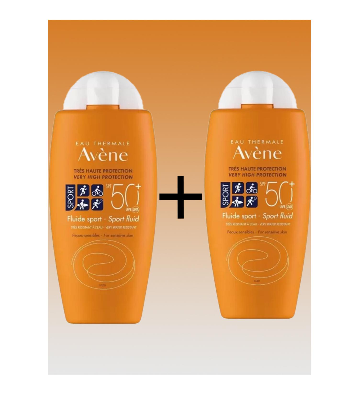 Avene Spf 50 Fluide Sport Sunscreen Cream 100 ml X2
