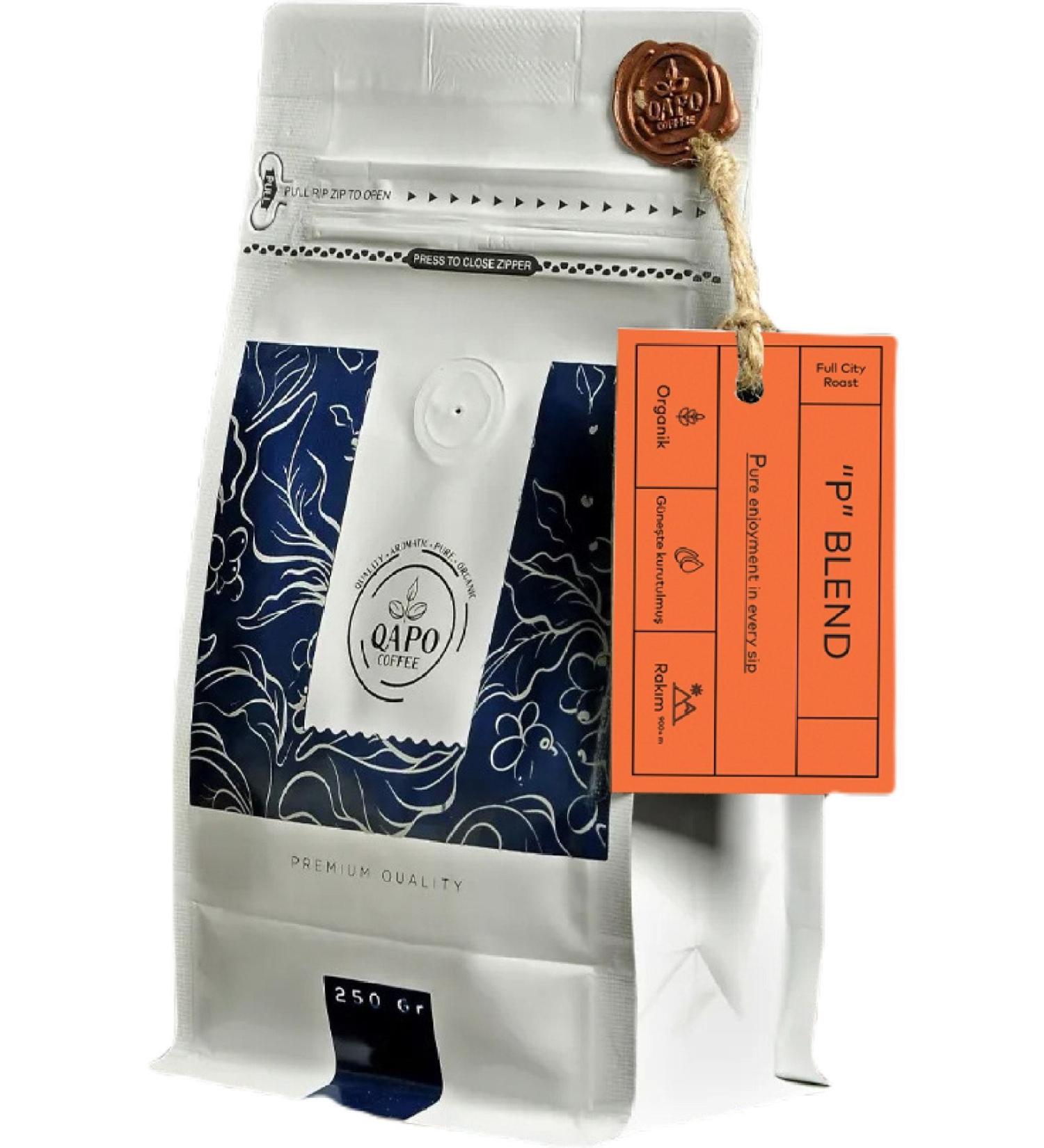 QAPO COFFEE QUALITY AROMATIC PURE ORGANIC "p" Blend Mixed Filter Coffee (250GR)