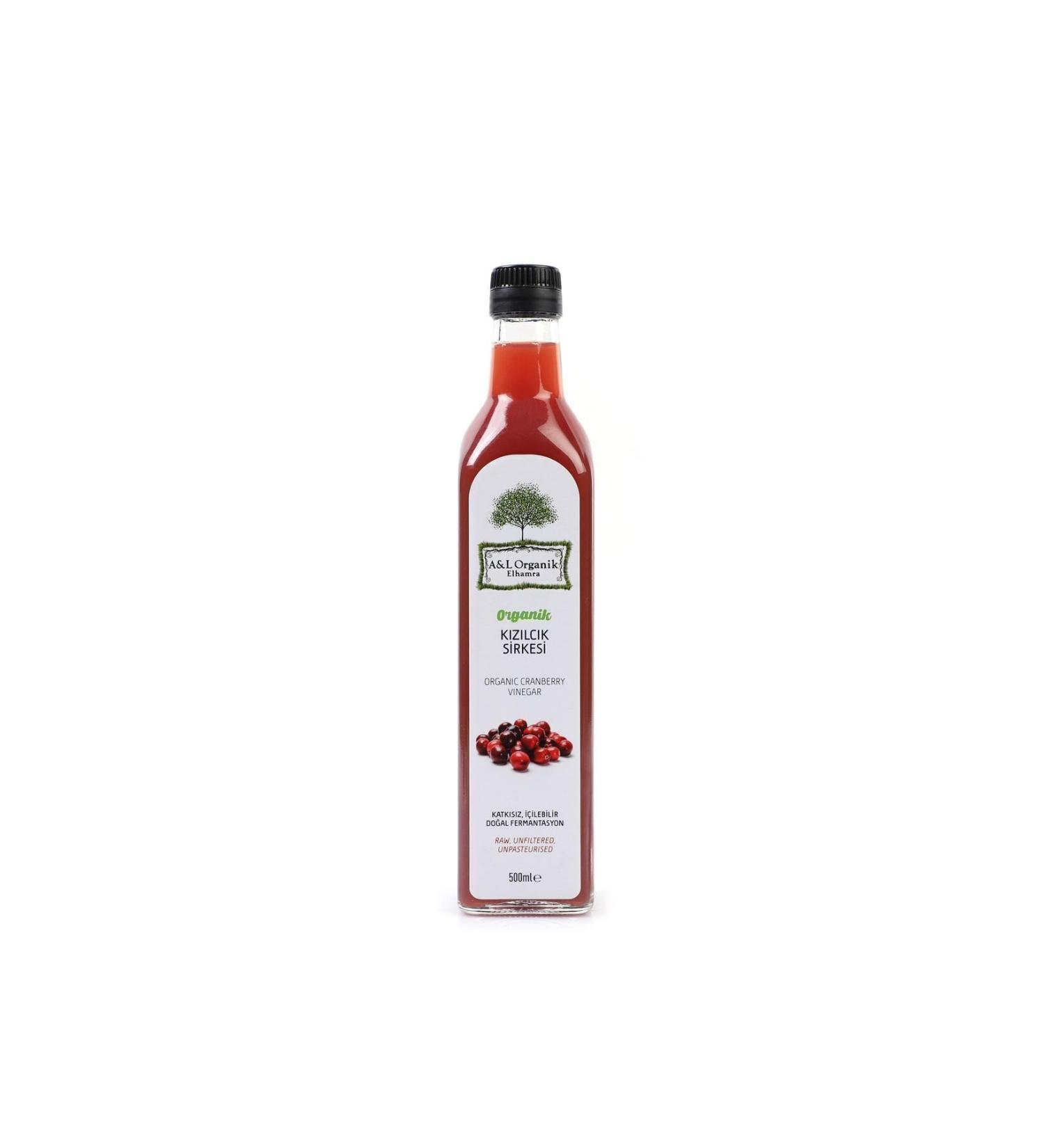 A&L ORGANIC ELHAMRA Organic Certified Mother Cranberry Vinegar. Unfiltered and Unpasteurized. Net 500ml Glass Bottle - Buy Online on GoSupps.com