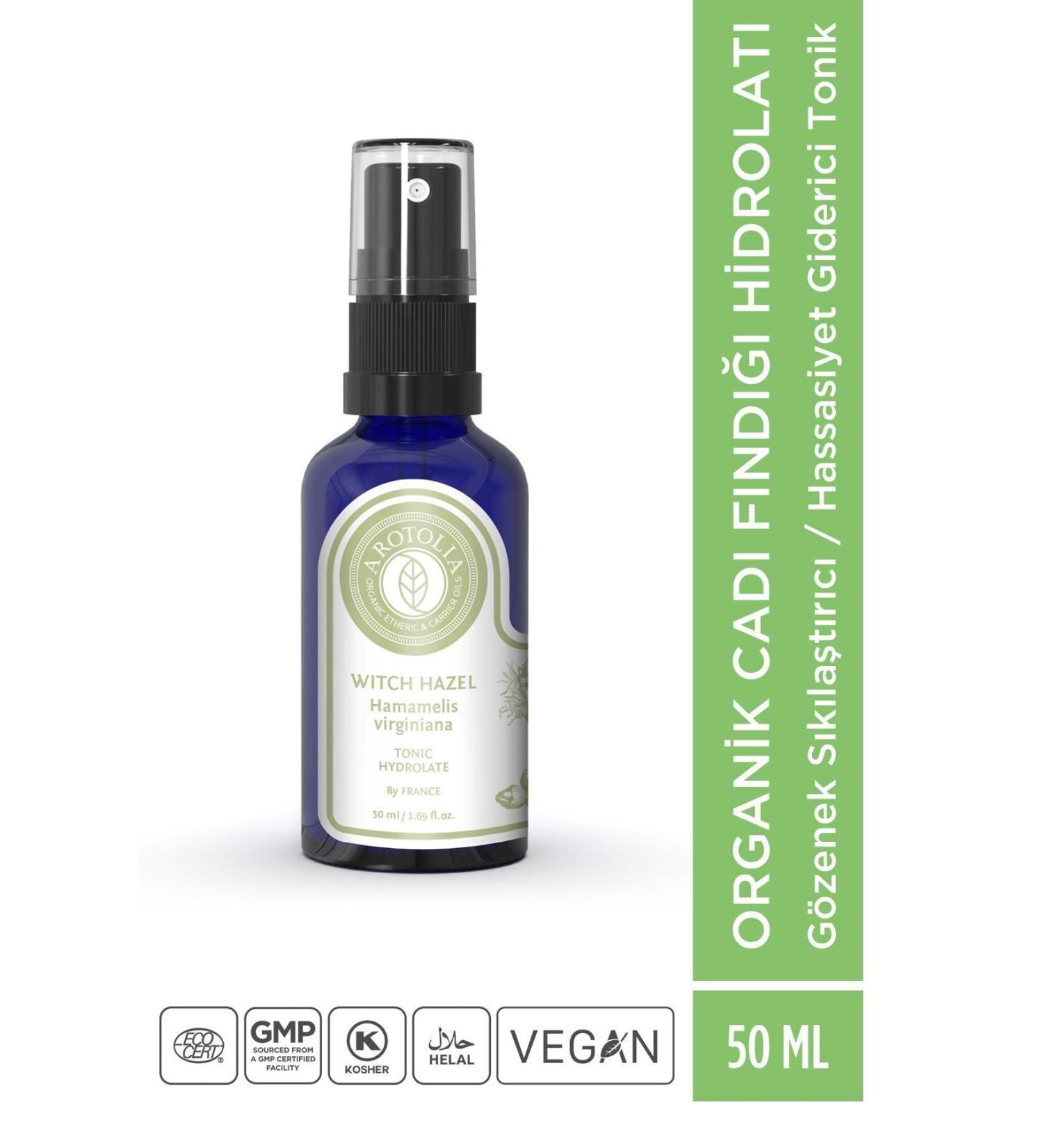 arotolia 0 Organic Certified Witch Hazel Hydrolate - Tonic 50 ml Vegan - Buy Online on GoSupps.com