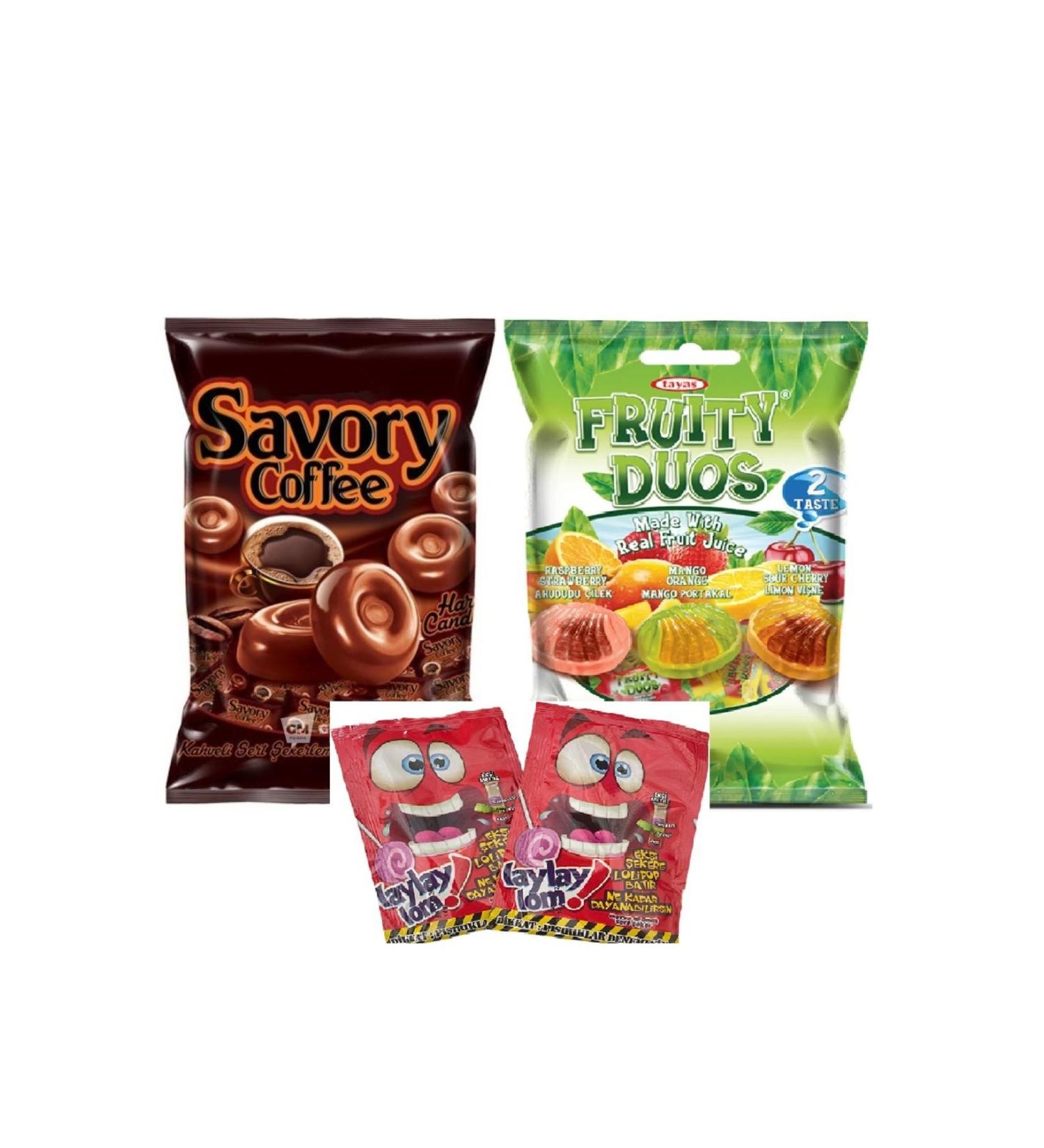 laylay lom Savory Coffee 1000 Gr. and Fruity Duos Fruity 1000 Gr.