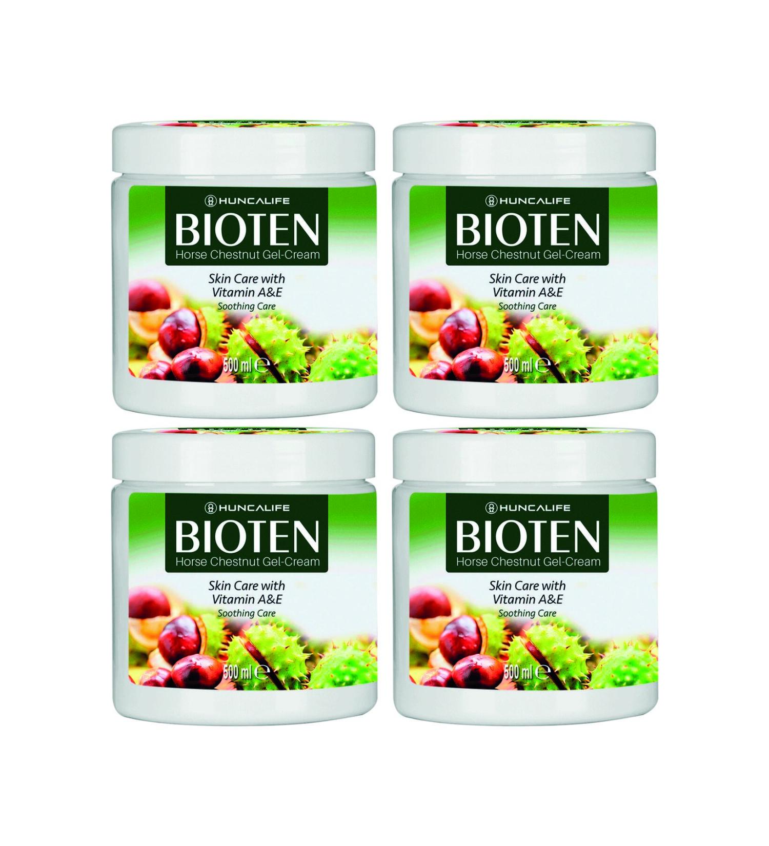 Huncalife Bioten Horse Chestnut Massage Gel 500 Ml 4 Pieces