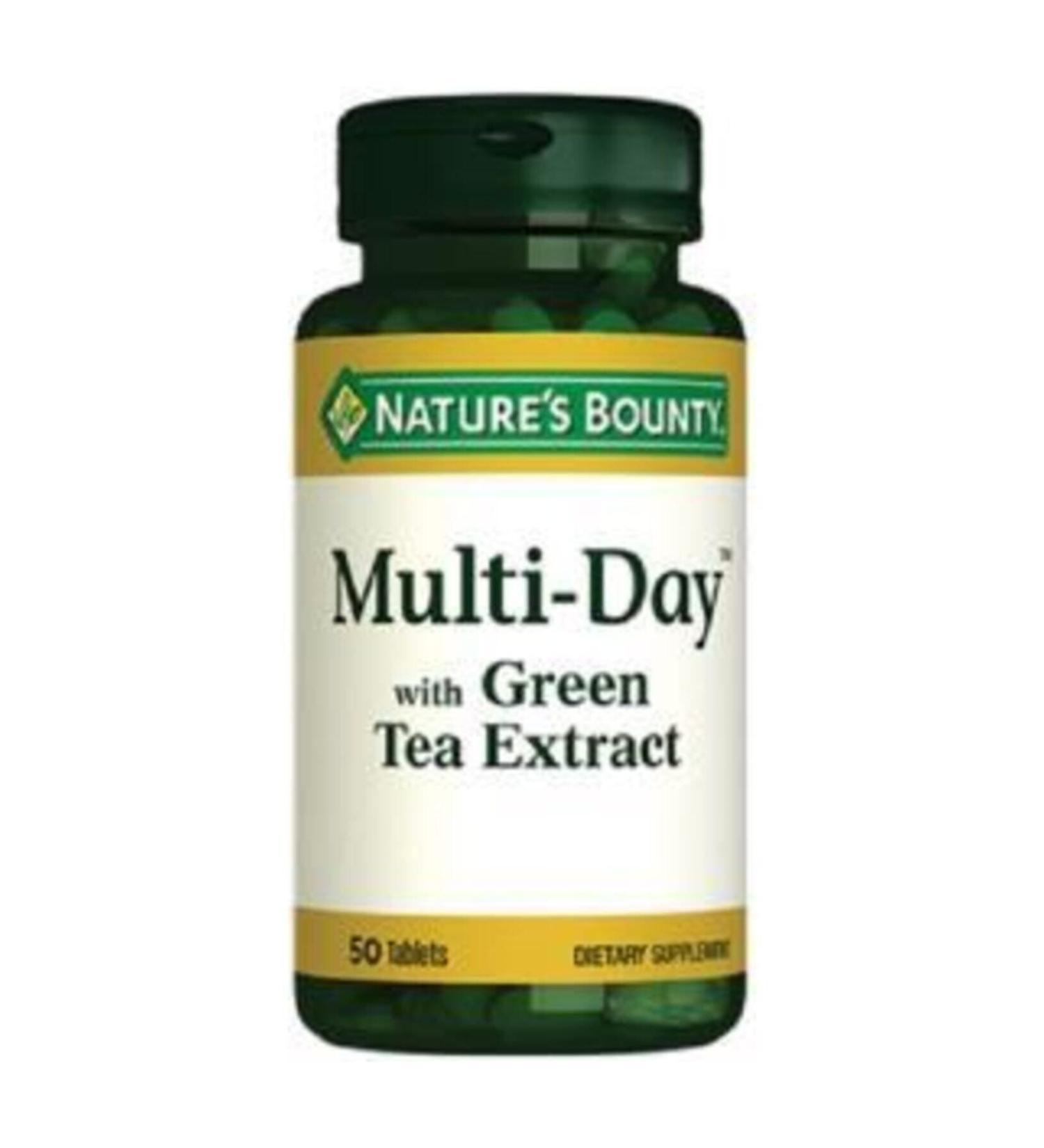 Natures Bounty Multi Day With Green Tea 50 Tablets