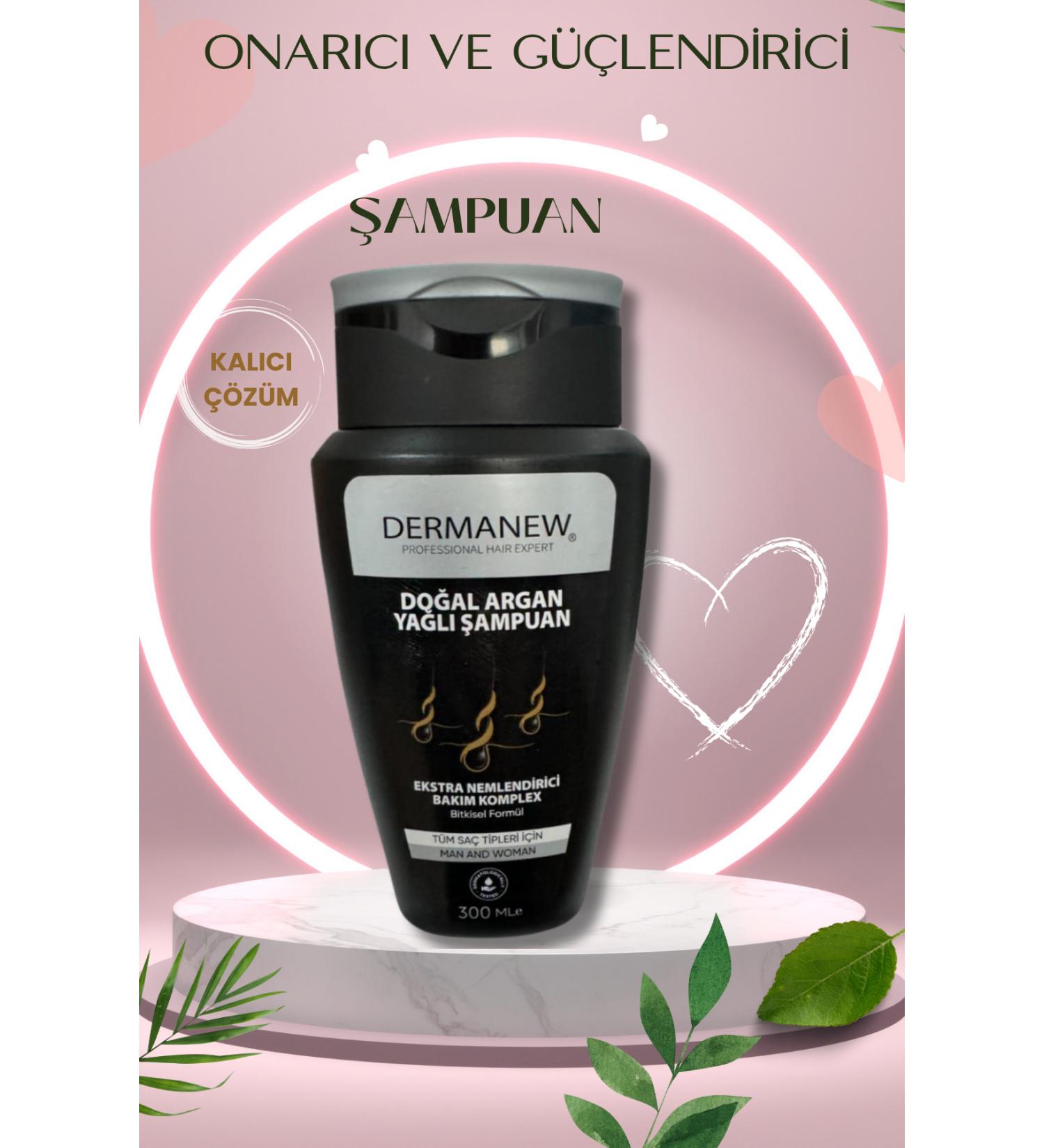 dermanew hair Argan Oil Shampoo - For Treated Weak and Oily Hair - Buy Online on GoSupps.com