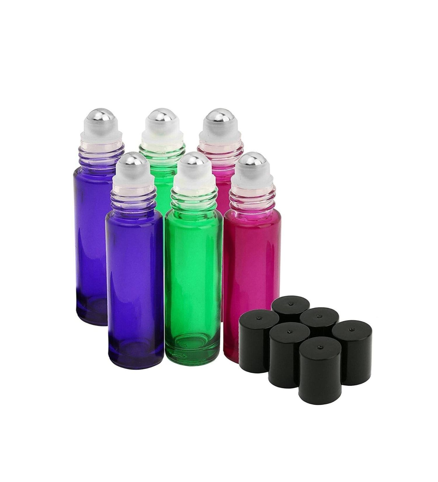 Ax Axentia 5 Pieces 10 Ml Amber Roll On Glass Bottle Colored