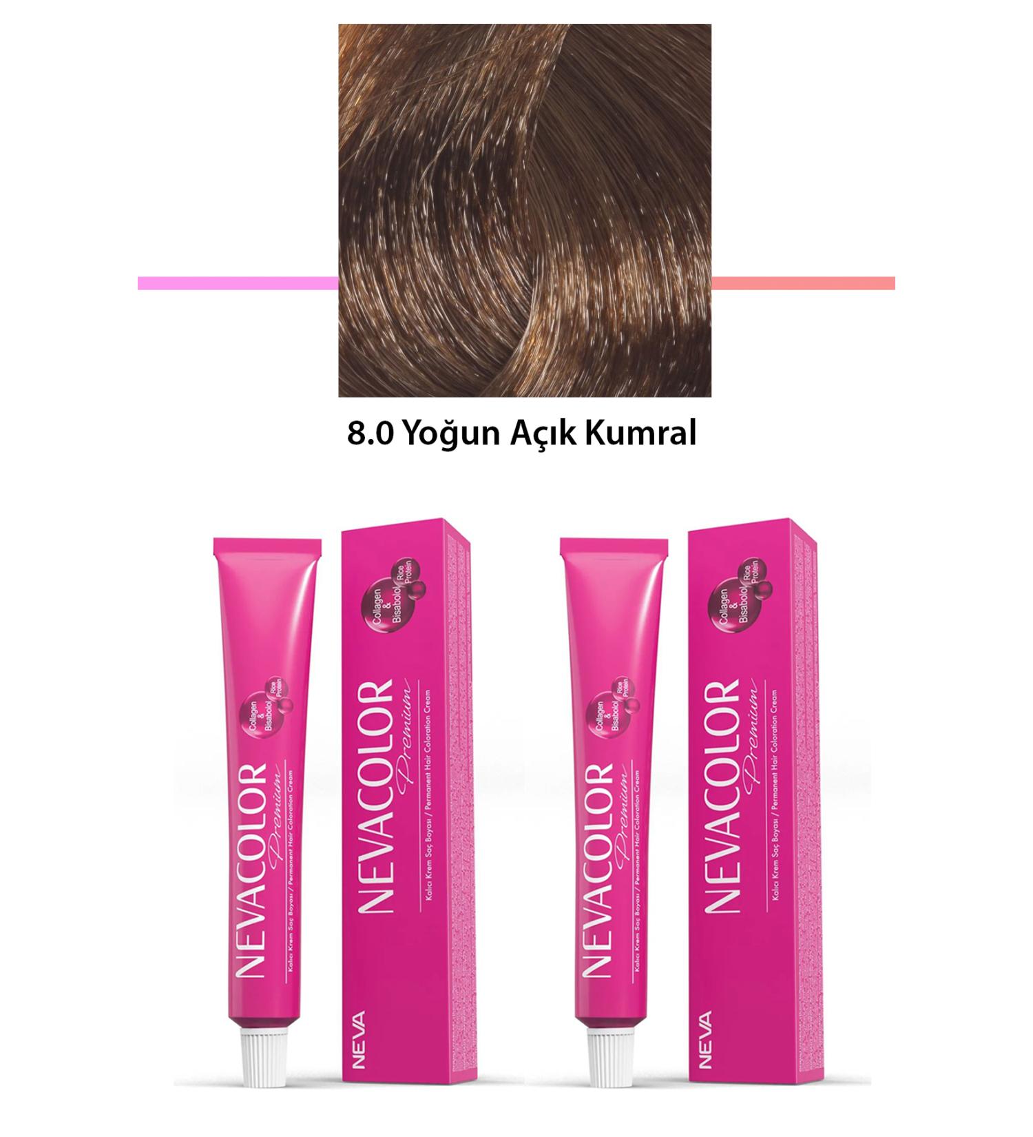 NEZADE STORE Set of 2 Premium 8.0 Intense Light Blonde - Permanent Cream Hair Dye 2 X 50 g Tube