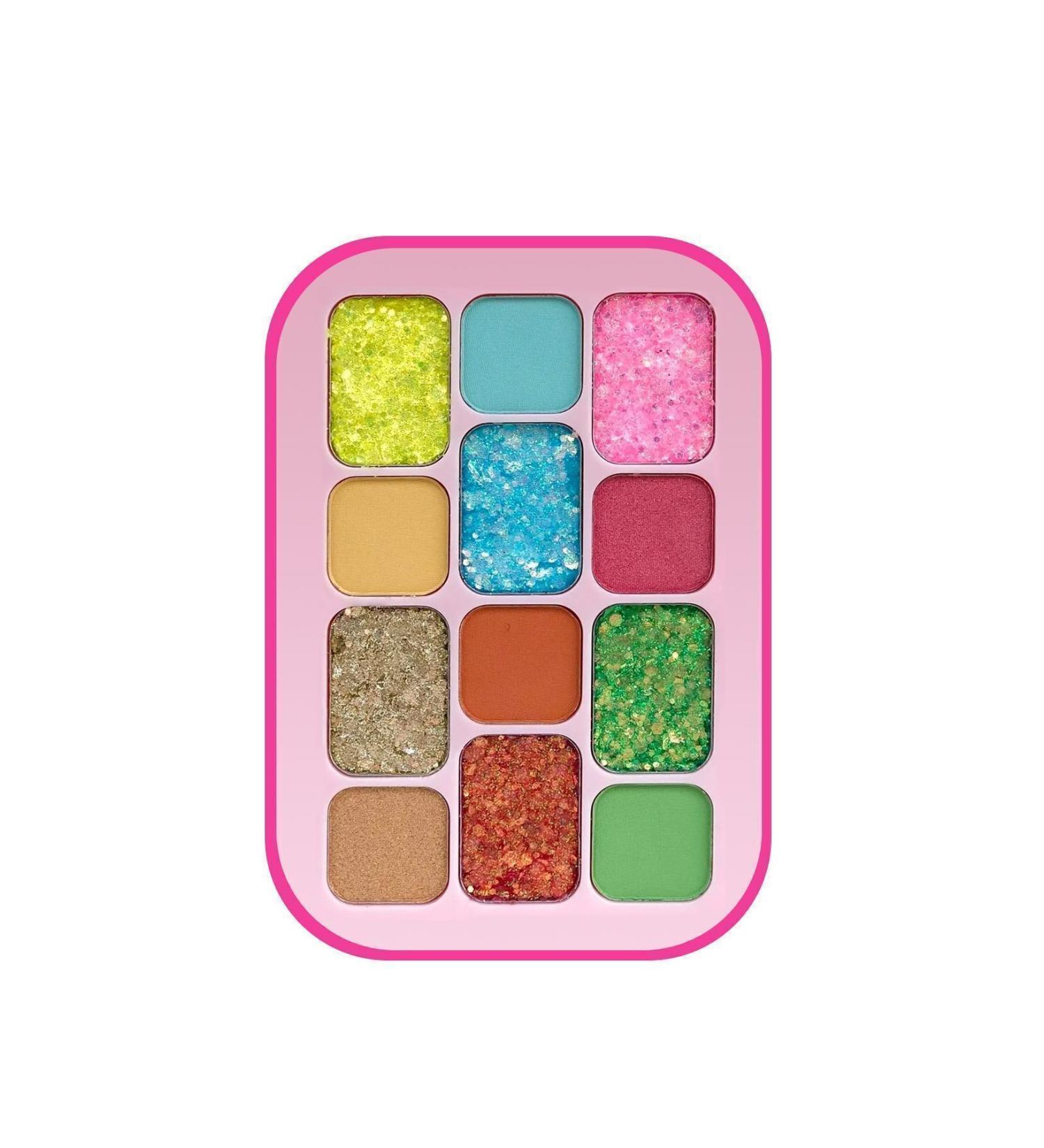 Roesia Rose Cosmetics Glitter Eyeshadow Rose Intention 12-pack Glitter Eyeshadow Palette