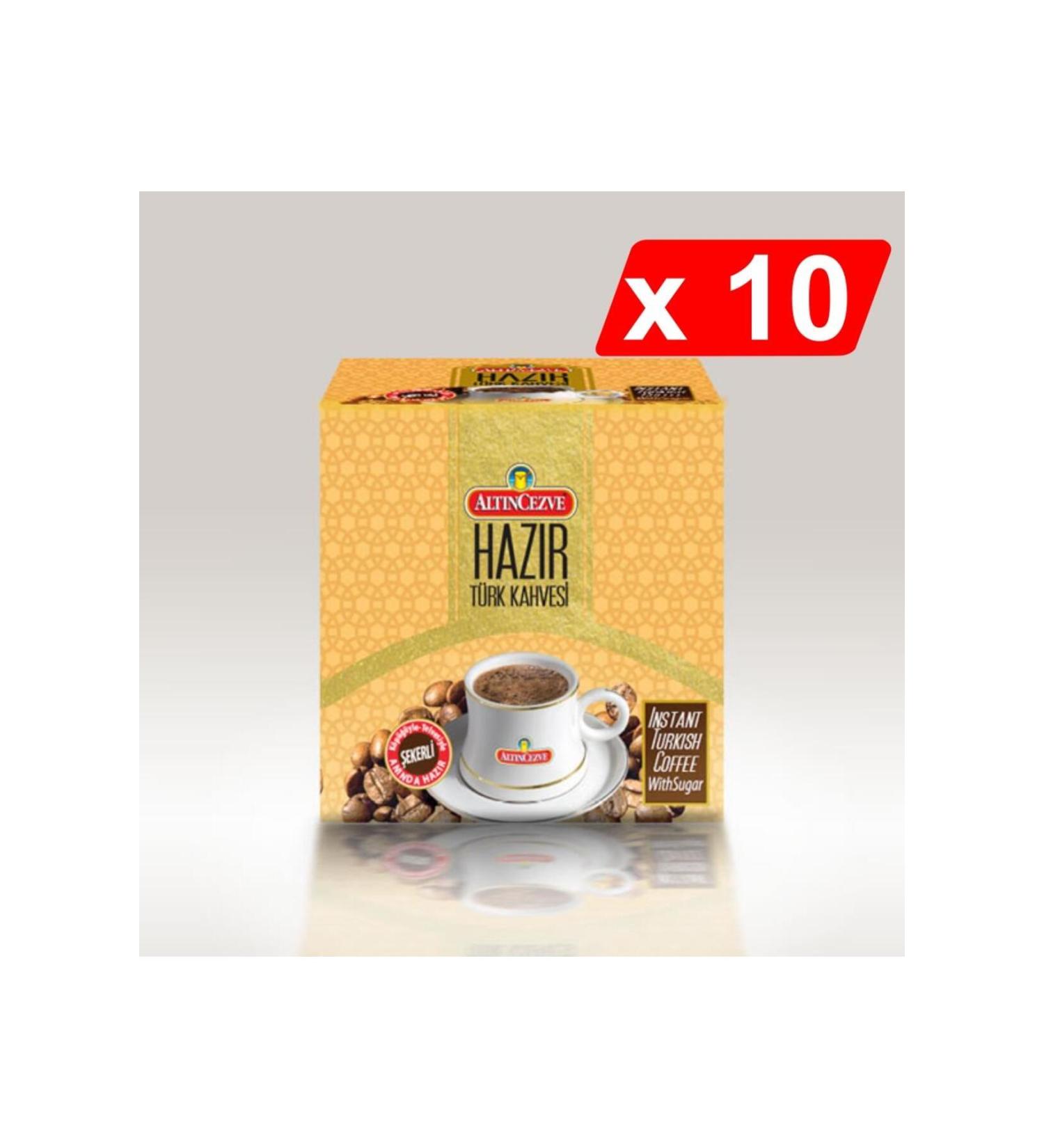 Alt ncezve Instant Turkish Coffee with Sugar (20 Pieces x 11 Gr) x 10 Packs