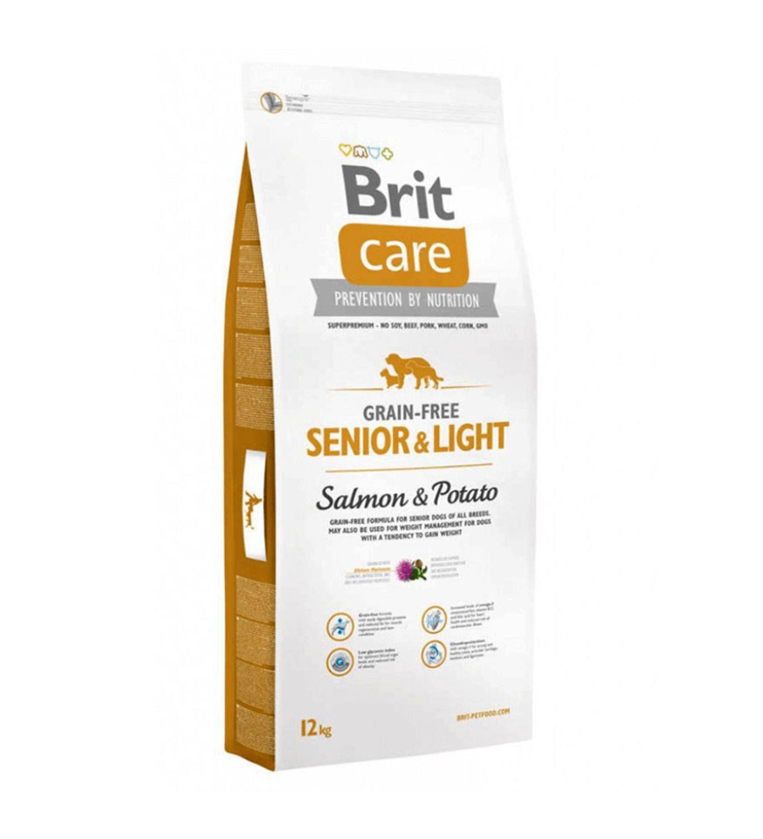 Brit Care Senior Light Grain-Free Salmon Senior Dog Food 12 Kg