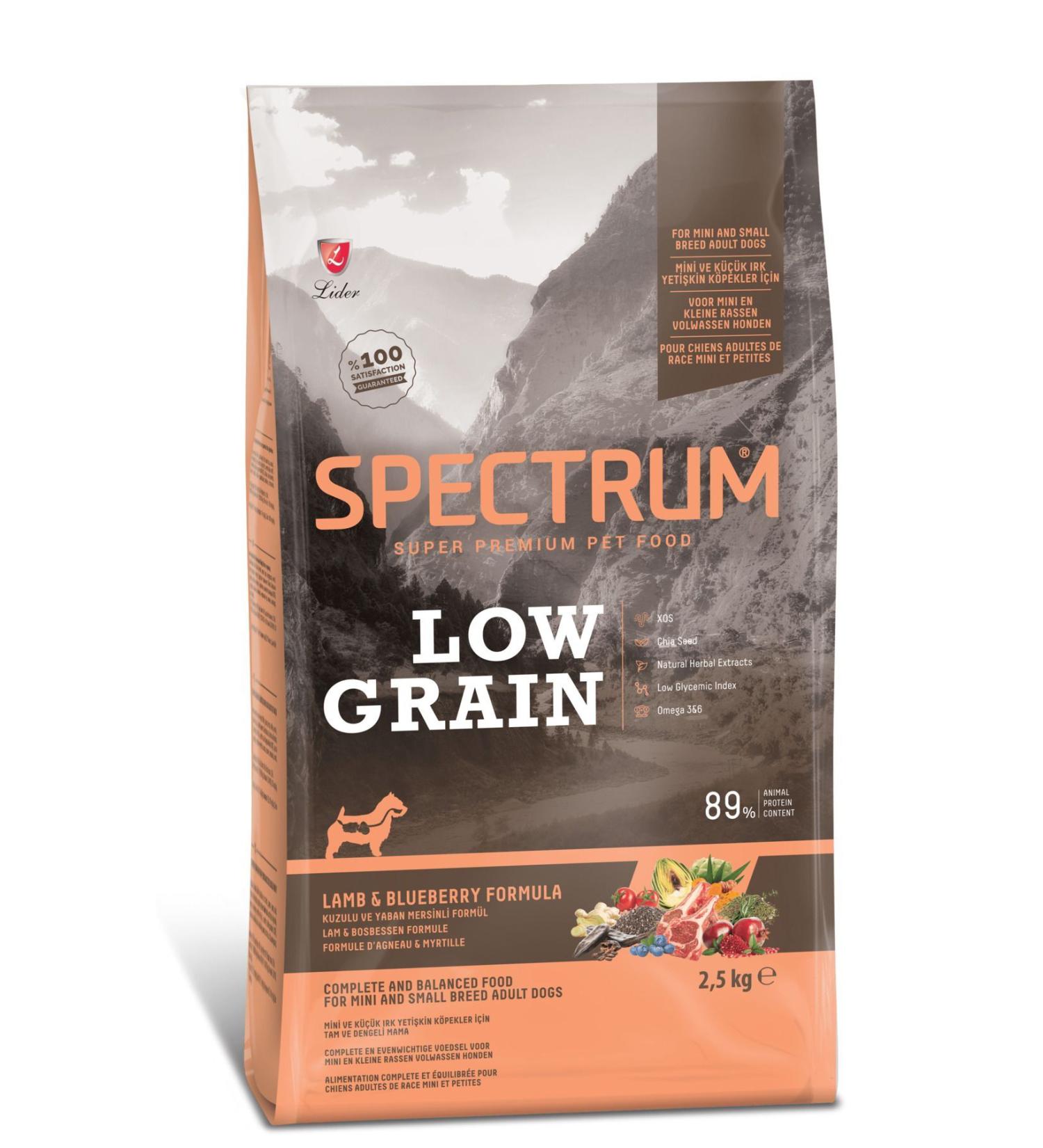 Spectrum Low Grain Lamb Blueberry Mini and Small Breed Adult Dog Food 2.5kg
