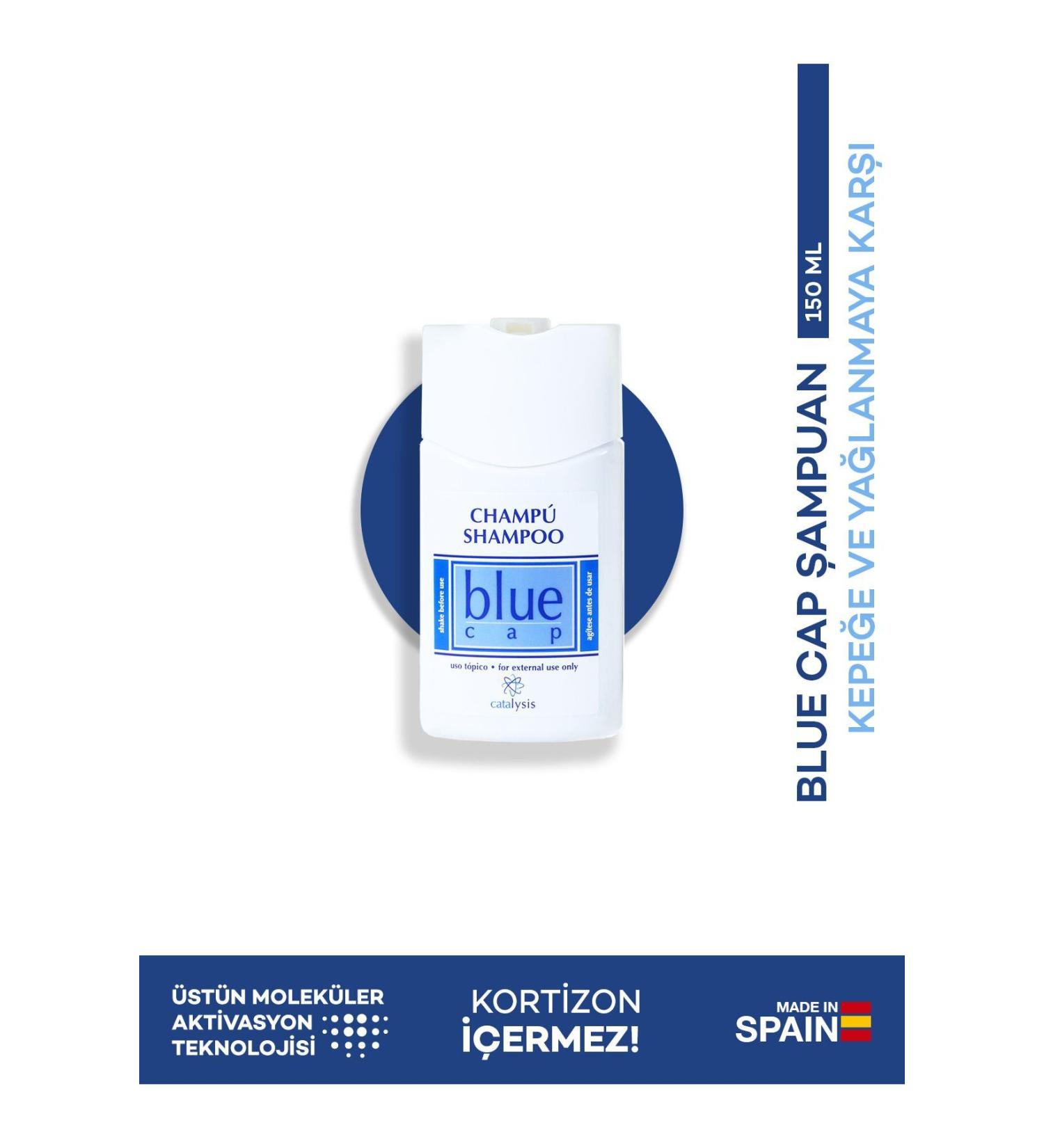 Blue Cap Anti-Dandruff and Oily Shampoo 150 ml - Cortisone Free - Buy Online on GoSupps.com