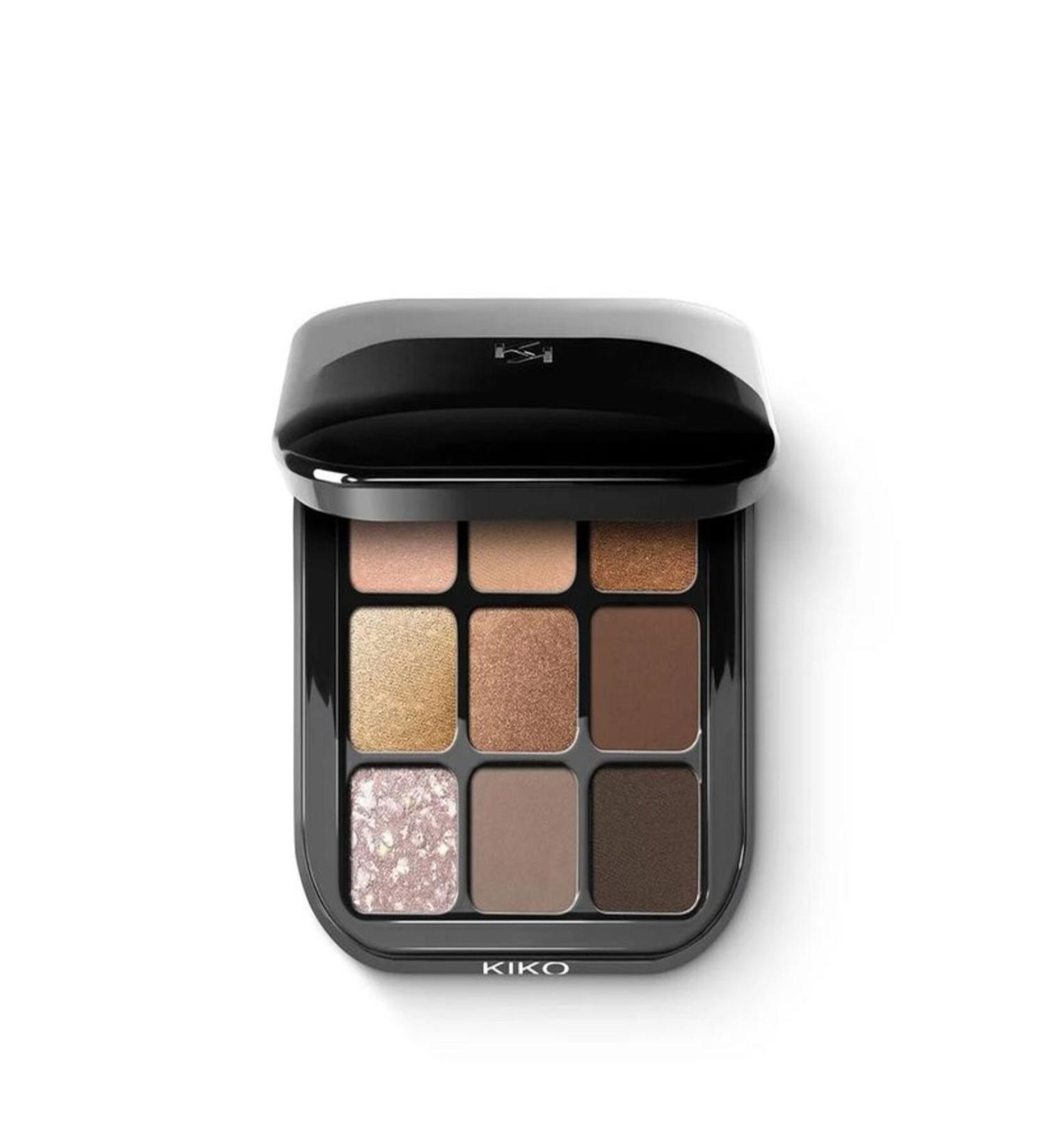 KIKO NEW GLAMOUR MULTI FINISH EYESHADOW PALETTE 01 Earth Tones - Eyeshadow Palette