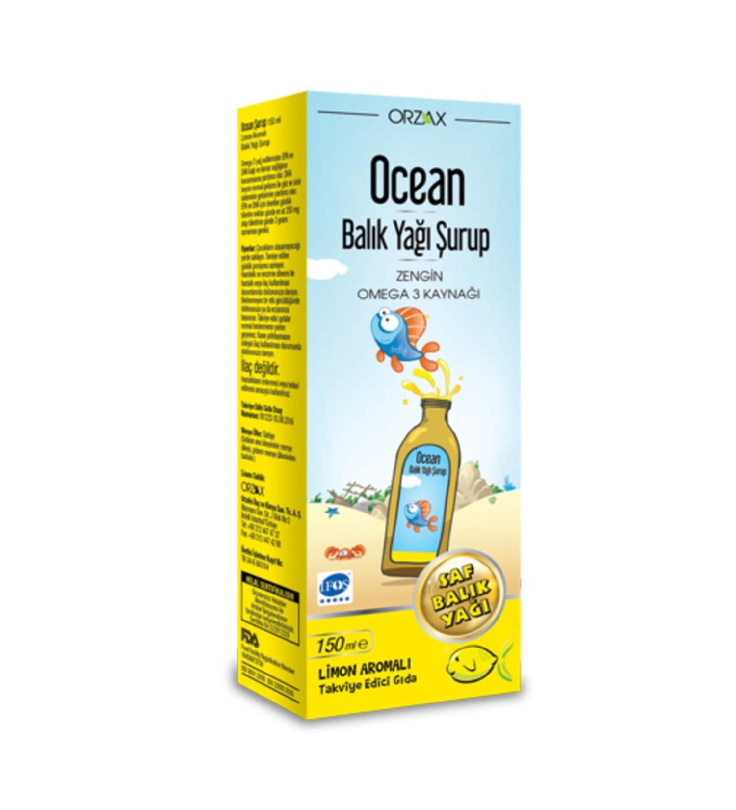 Ocean Omega3 Syrup 150 ml Lemon