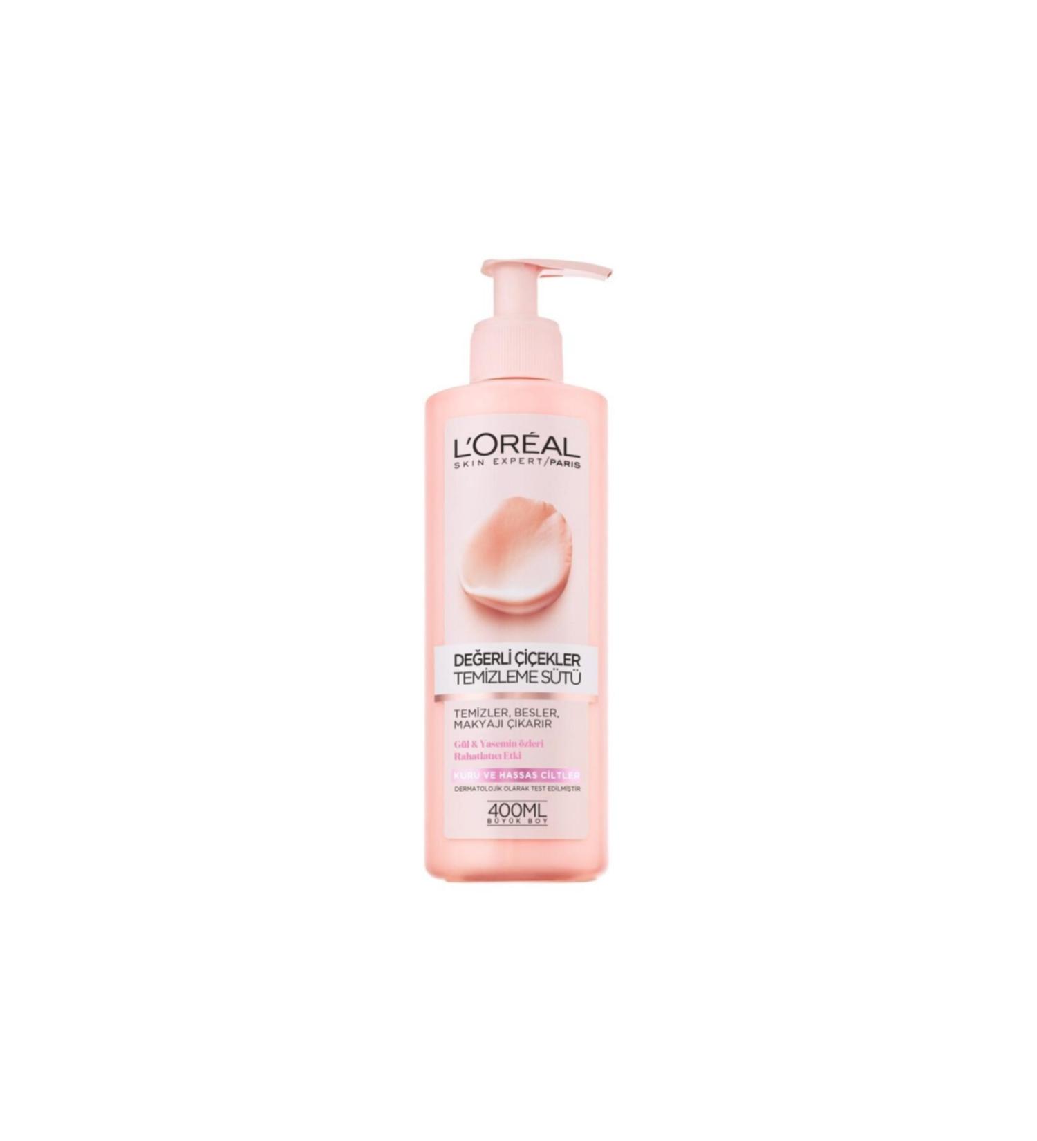 L'Oreal Paris Paris Precious Flowers Cleansing Milk Dry and Sensitive Skin 400 Ml