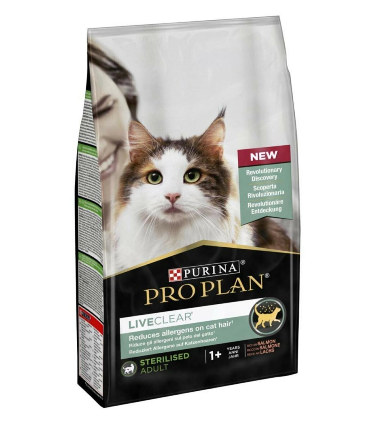 Pro Plan Liveclear Sterilized Adult 1.4 Kg New Product with Rich Salmon Meat for Adult Cats
