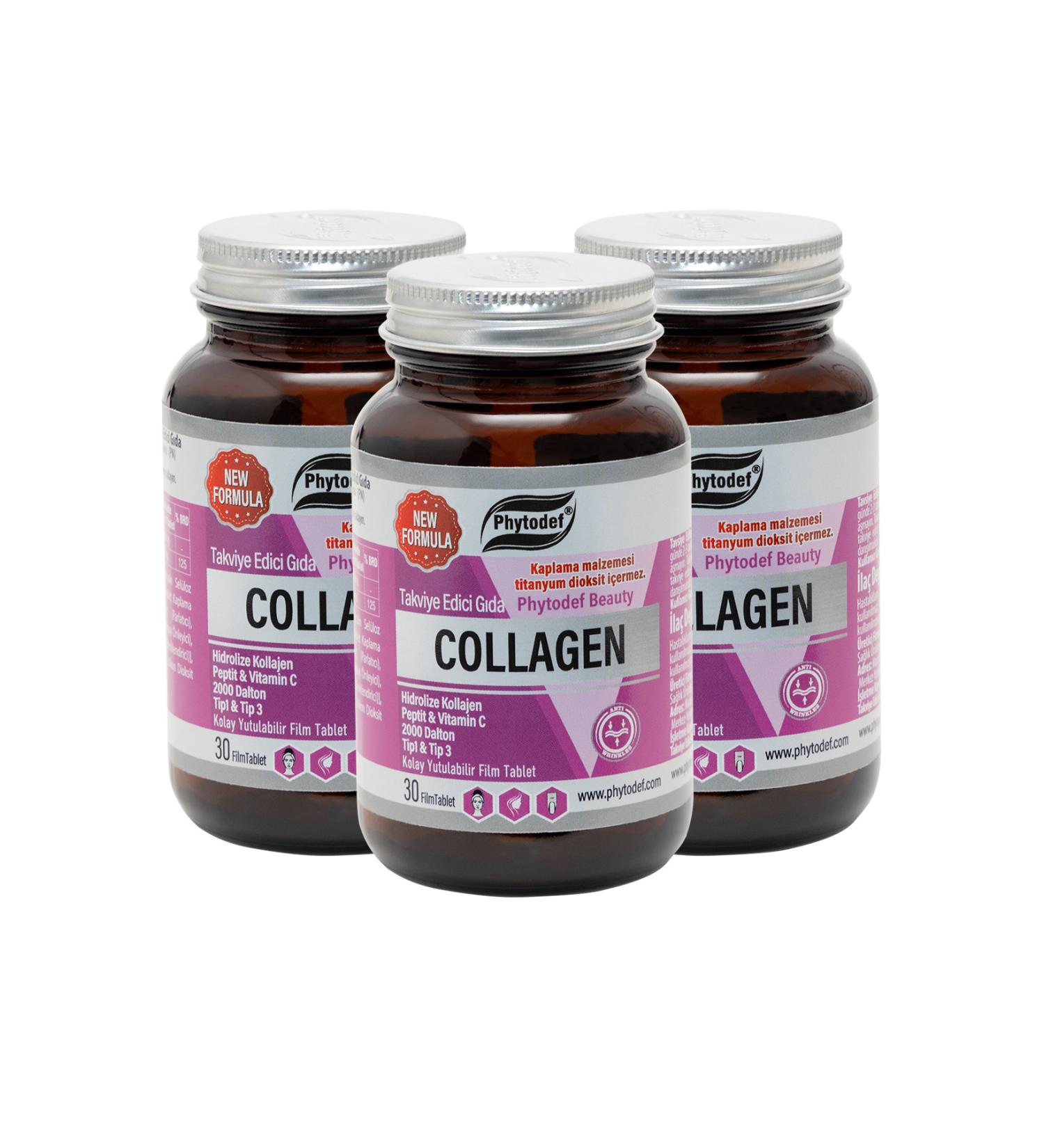 Phytodef Collagen + Vitamin C - 30 Tablets X 3 Pieces - Buy Online on GoSupps.com
