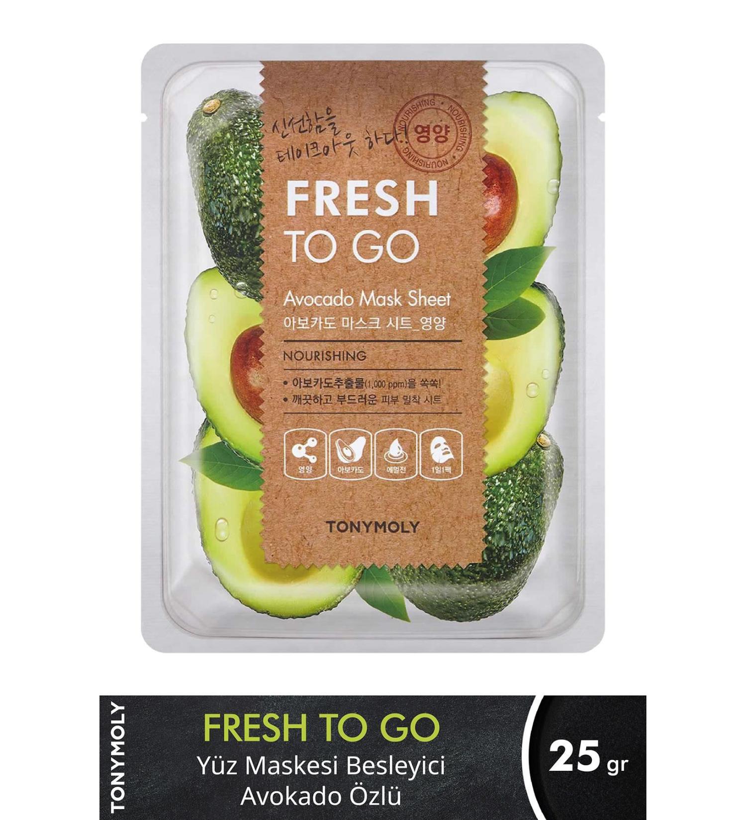 TONYMOLY Face Mask Fresh To Go Nourishing Avocado Skin Care (1 Piece) - Buy Online on GoSupps.com