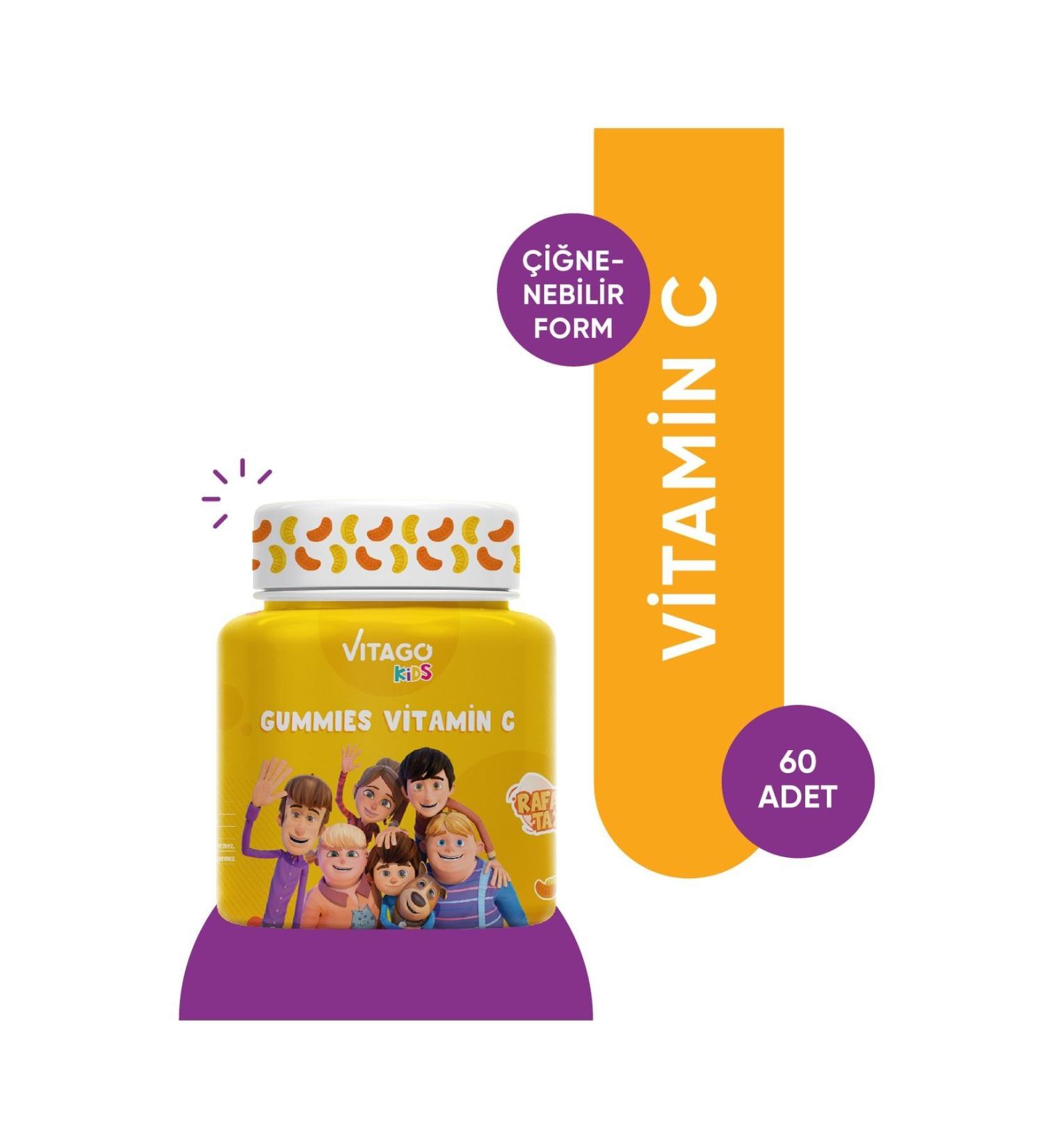 Vitago Kids Gummies 60 Chewable Gummy Gels with Vitamin C - Buy Online on GoSupps.com