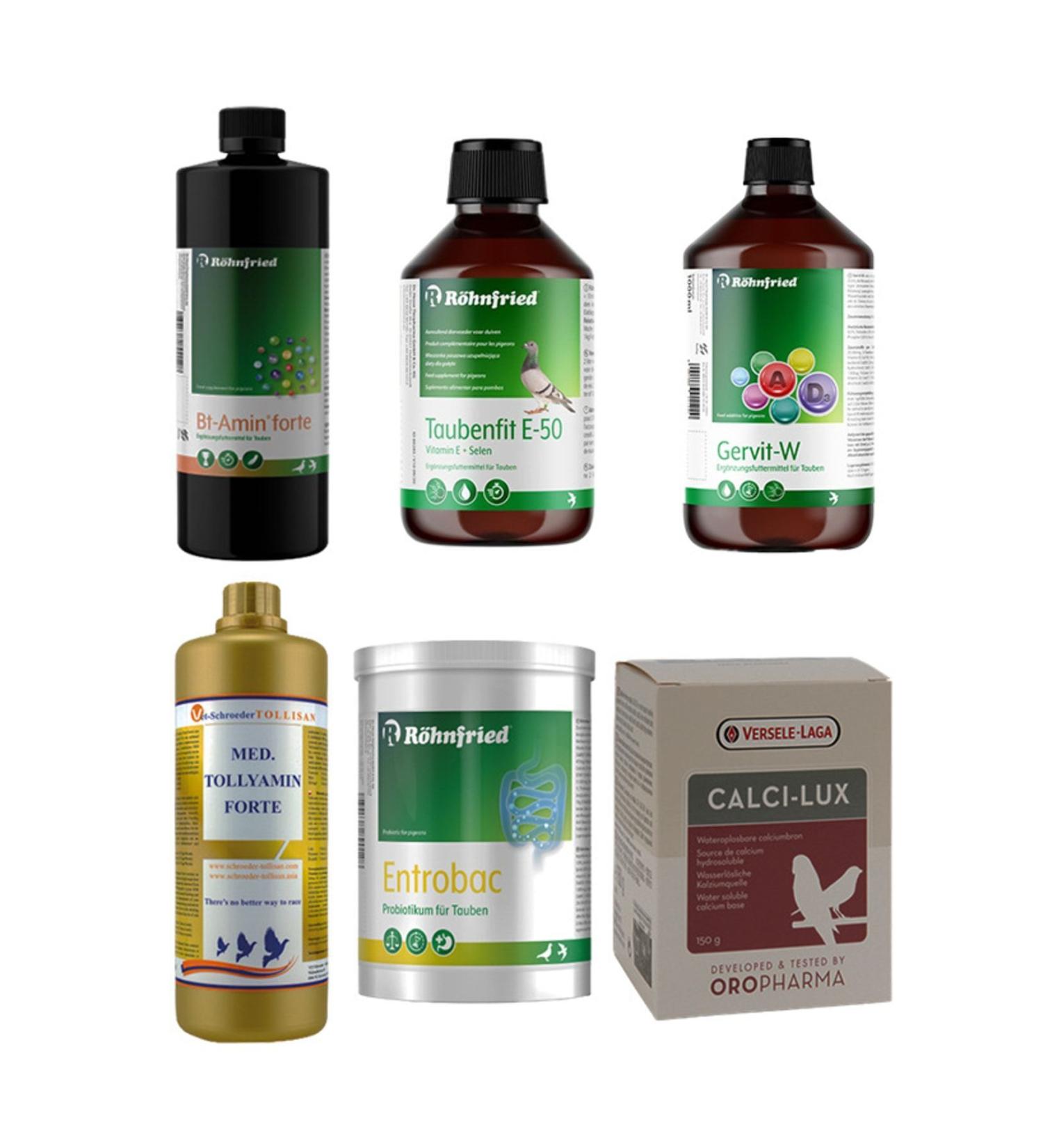 R hnfried Pre- and Post-production Season Budgie Vitamin Set (WITH TABLE) (GLASS BOTTLE - DIVISION FROM ORIGINAL)