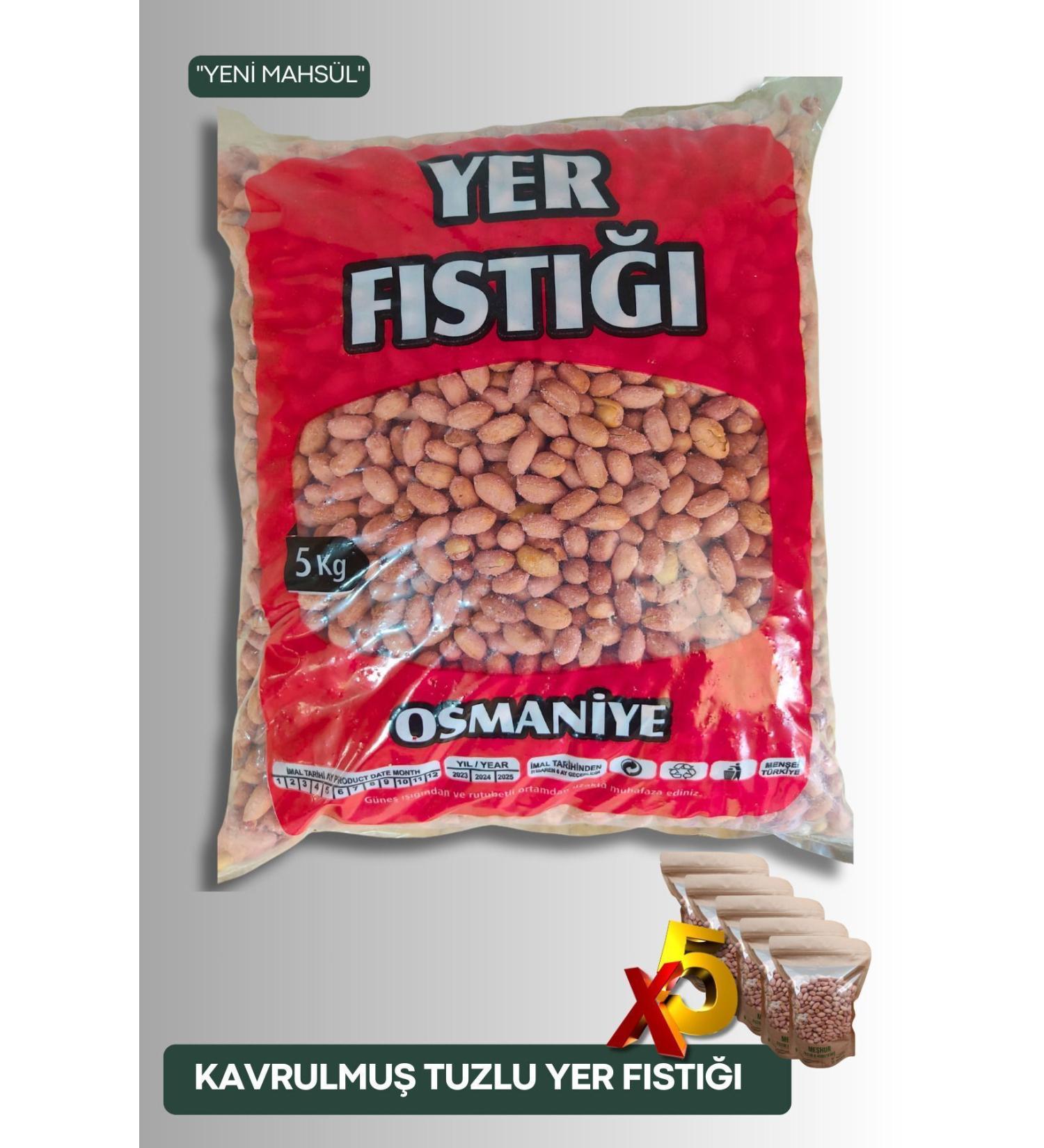MESHUR MARKET Peanut Famous Osmaniye Roasted Salted Peanut 5 Kg (MEDIUM SIZE) - Buy Online on GoSupps.com