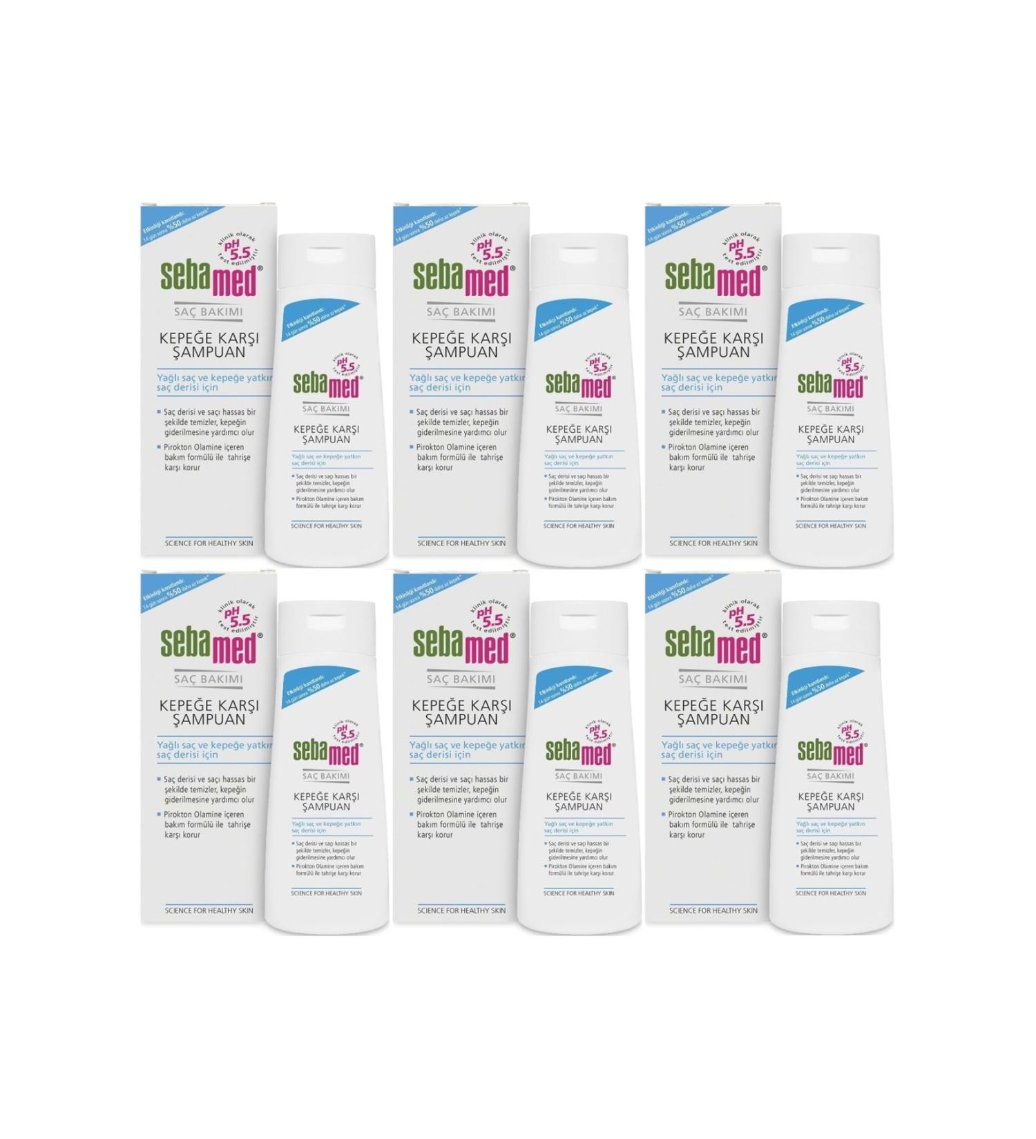Sebamed Shampoo 200ML Anti-Dandruff (For Oily and Dandruff-Prone Scalp) (Set of 5) - Buy Online on GoSupps.com
