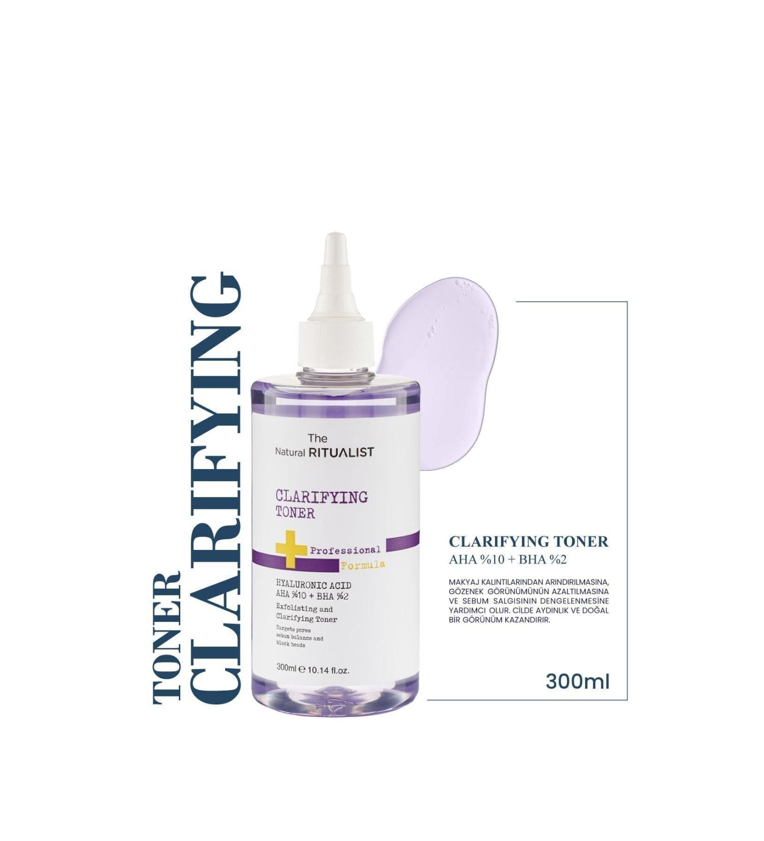 The Natural Ritualist Pore Tightening and Purifying Glycolic Acid Toner for All Skin Types 300 ml