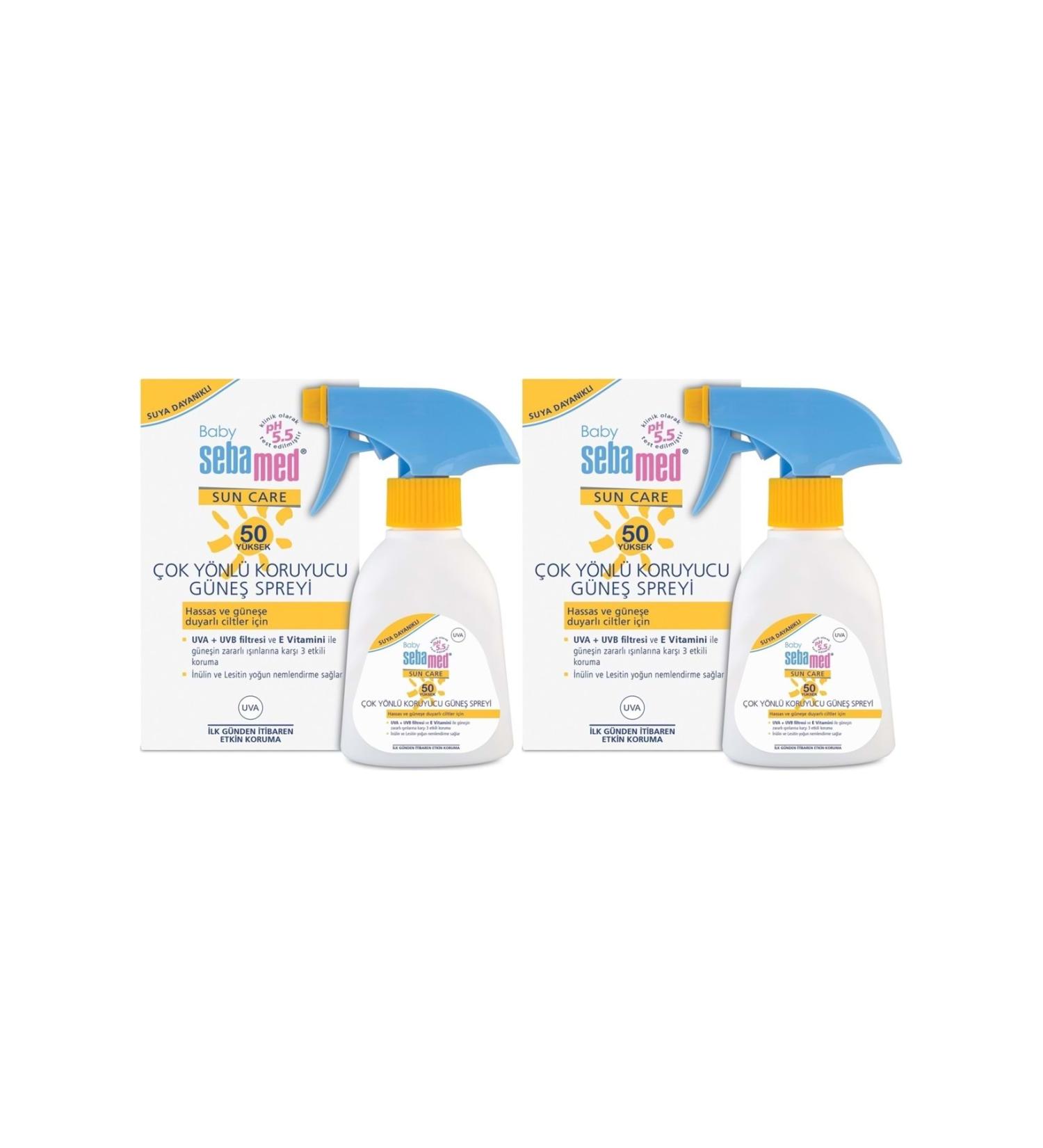 Sebamed Sun Care Baby Sun Lotion Cream Spray 50+ Factor 200ML (For Sensitive Skin) (Set of 2)
