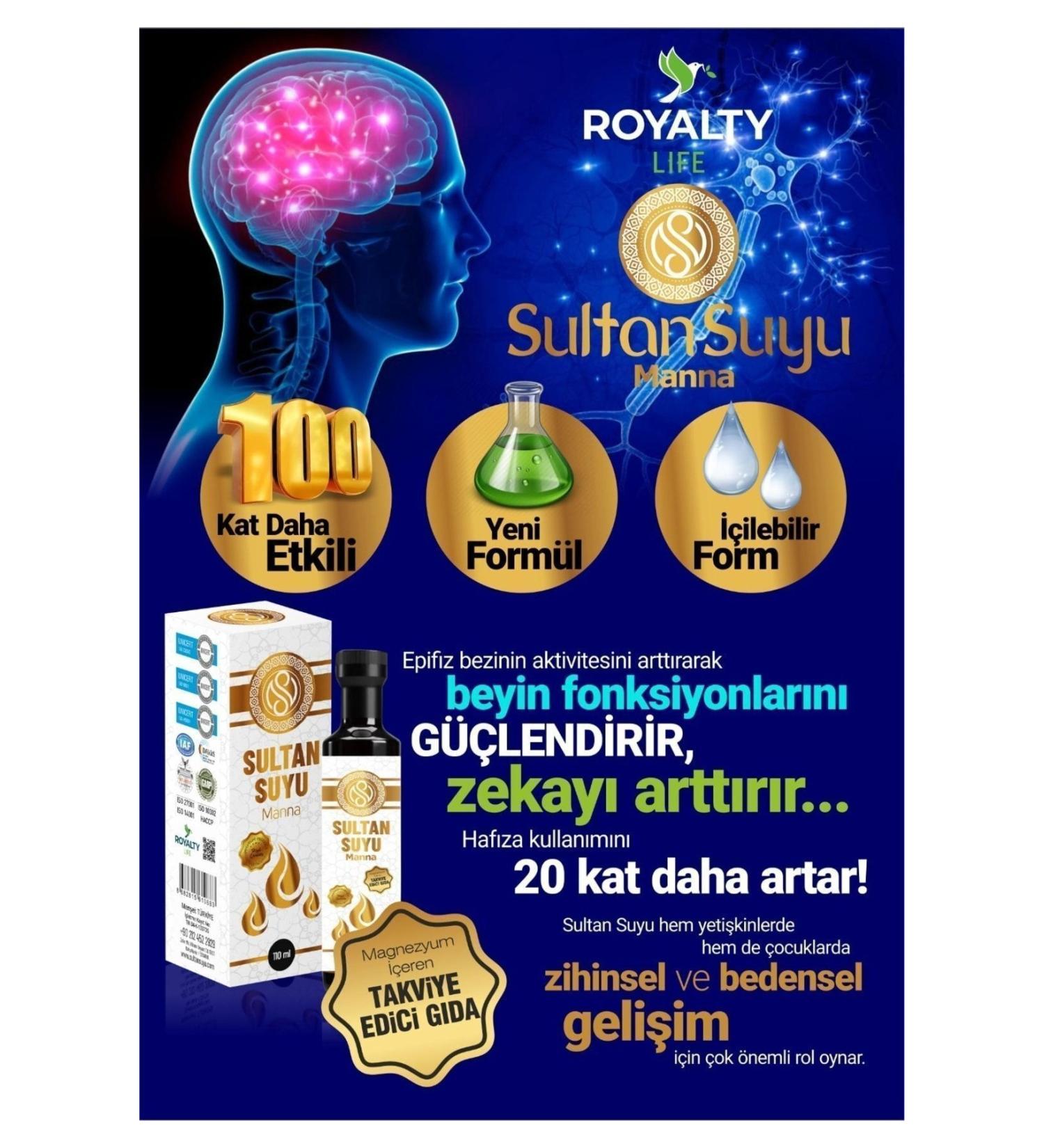 Royalty Life Sultan Water Manna - Renewed Formula - Mineral Water 110 ml - Buy Online on GoSupps.com