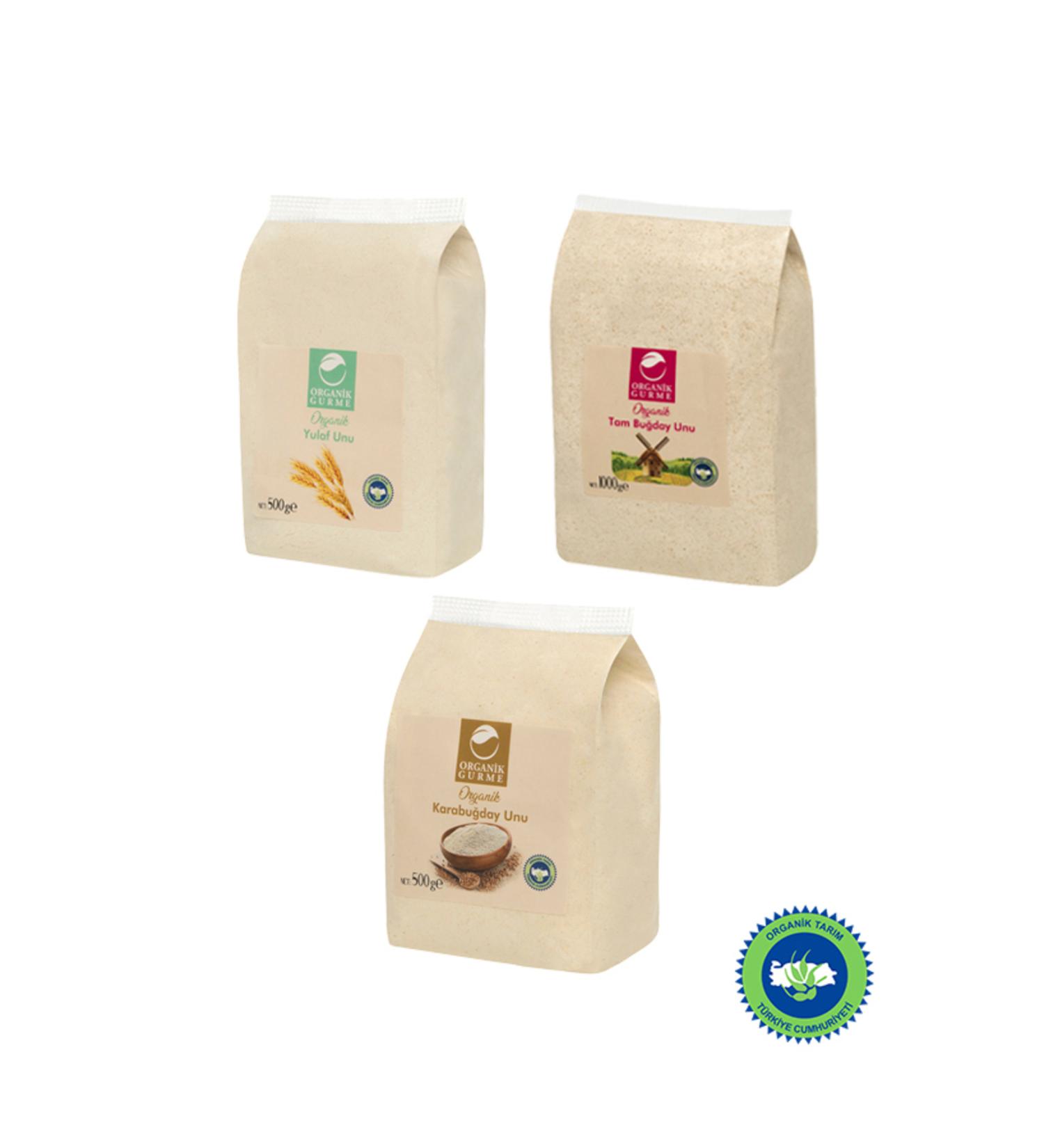 Organic Gourmet Organic Buckwheat Flour + Organic Oatmeal + Organic Whole Wheat Flour