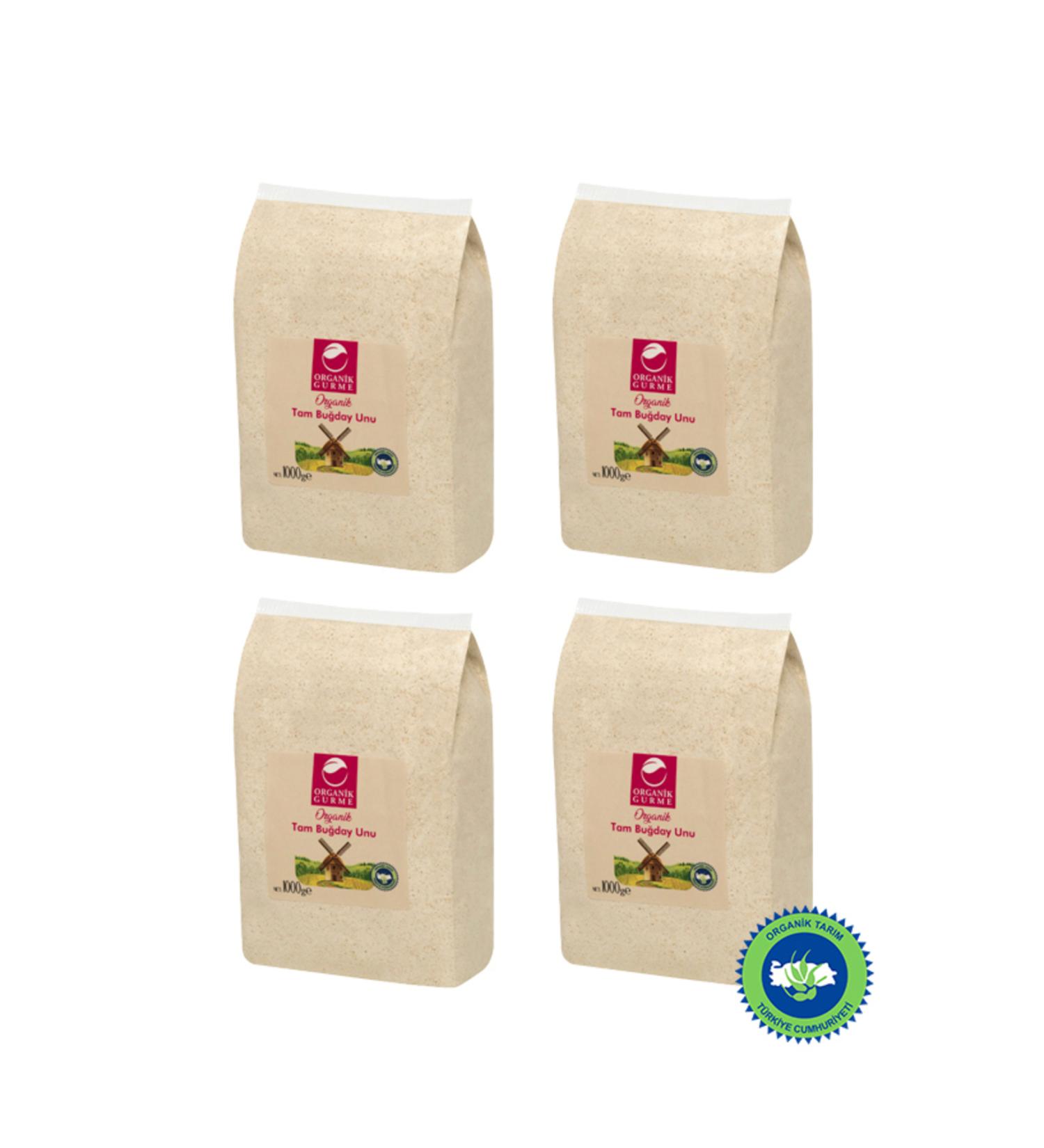 Organic Gourmet 4-pack Organic Whole Wheat Flour 1000 Gr
