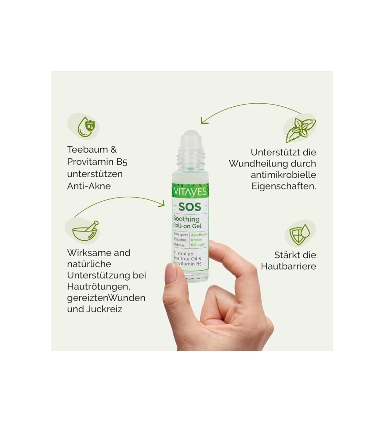 VITAYES Single Sauce Tea Tree Skin Serum: Against Pimples Blackheads Acne Mosquito Bites and Stains