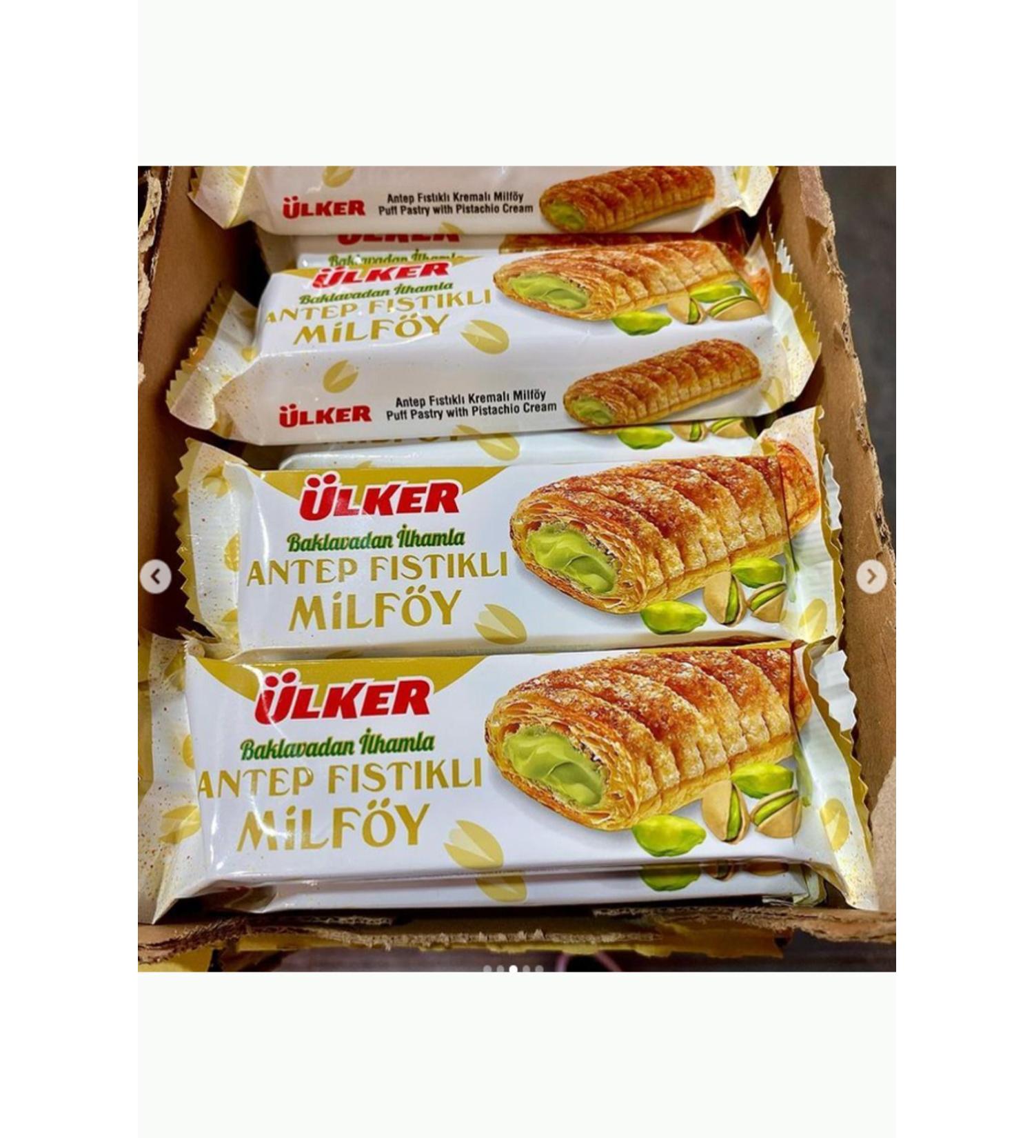 Ulker Pistachio Puff Pastry 28 Gr x 24 Pieces