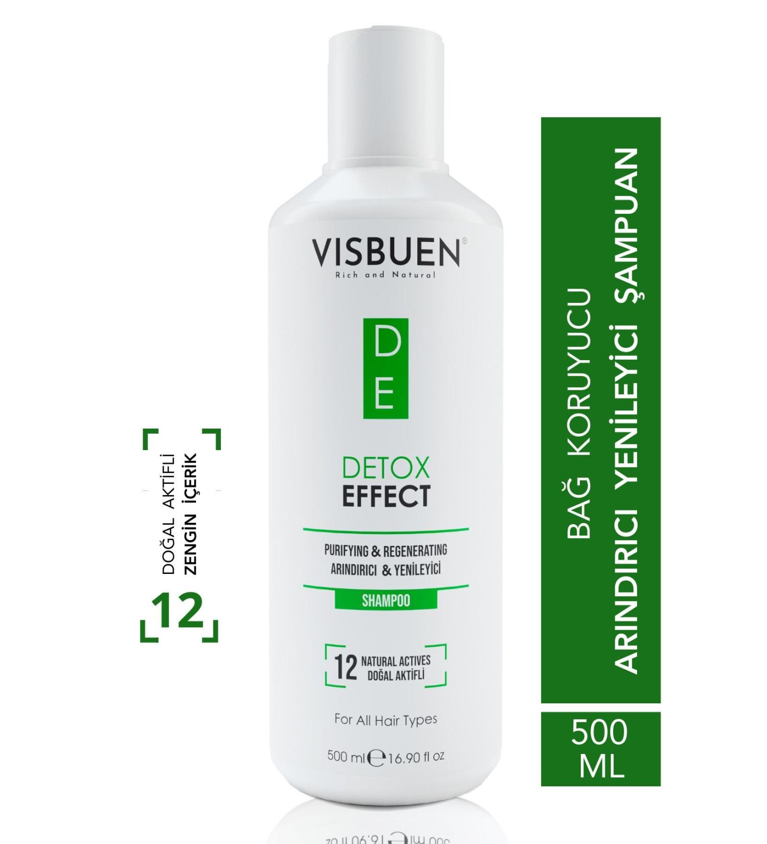 Visbuen Detox Effective 12 Natural Active Purifying Repair and Pre-Processing Protective Salt-Free Shampoo - Buy Online on GoSupps.com