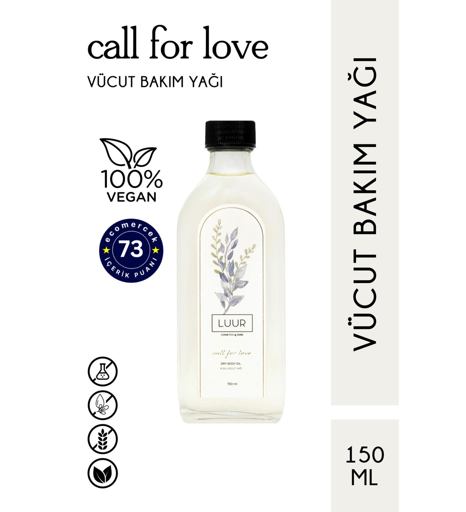 LUUR COSMETICS & MORE Call For Love Body Care Oil Natural Pure Moisturizing Nourishing Intensive Moisture 150 ml - Buy Online on GoSupps.com