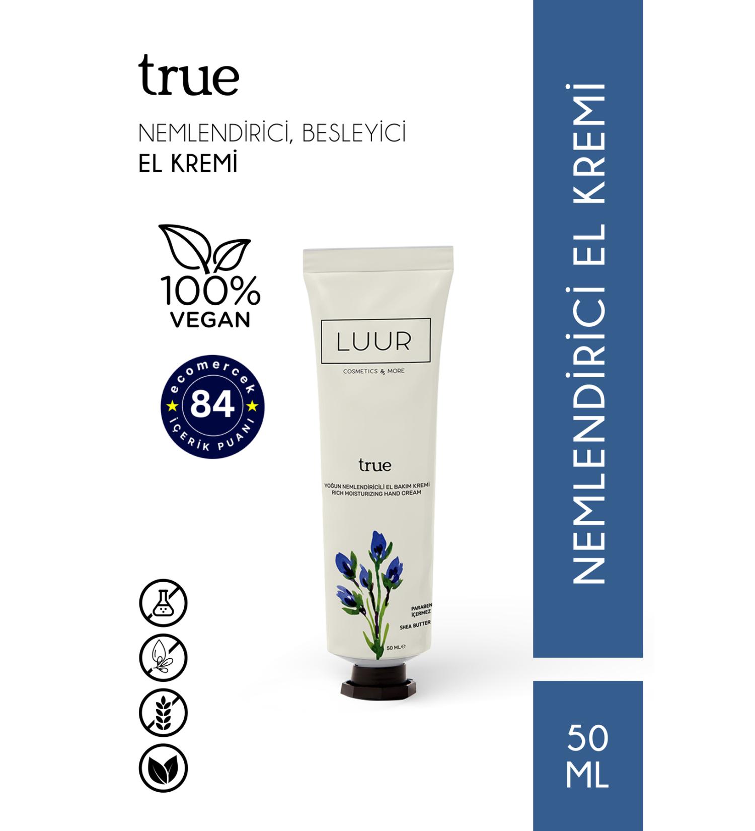 LUUR COSMETICS & MORE True Hand Care Cream Intensive Moisturizing Nourishing Dry Skin Hyaluronic Acid 50 ml - Buy Online on GoSupps.com