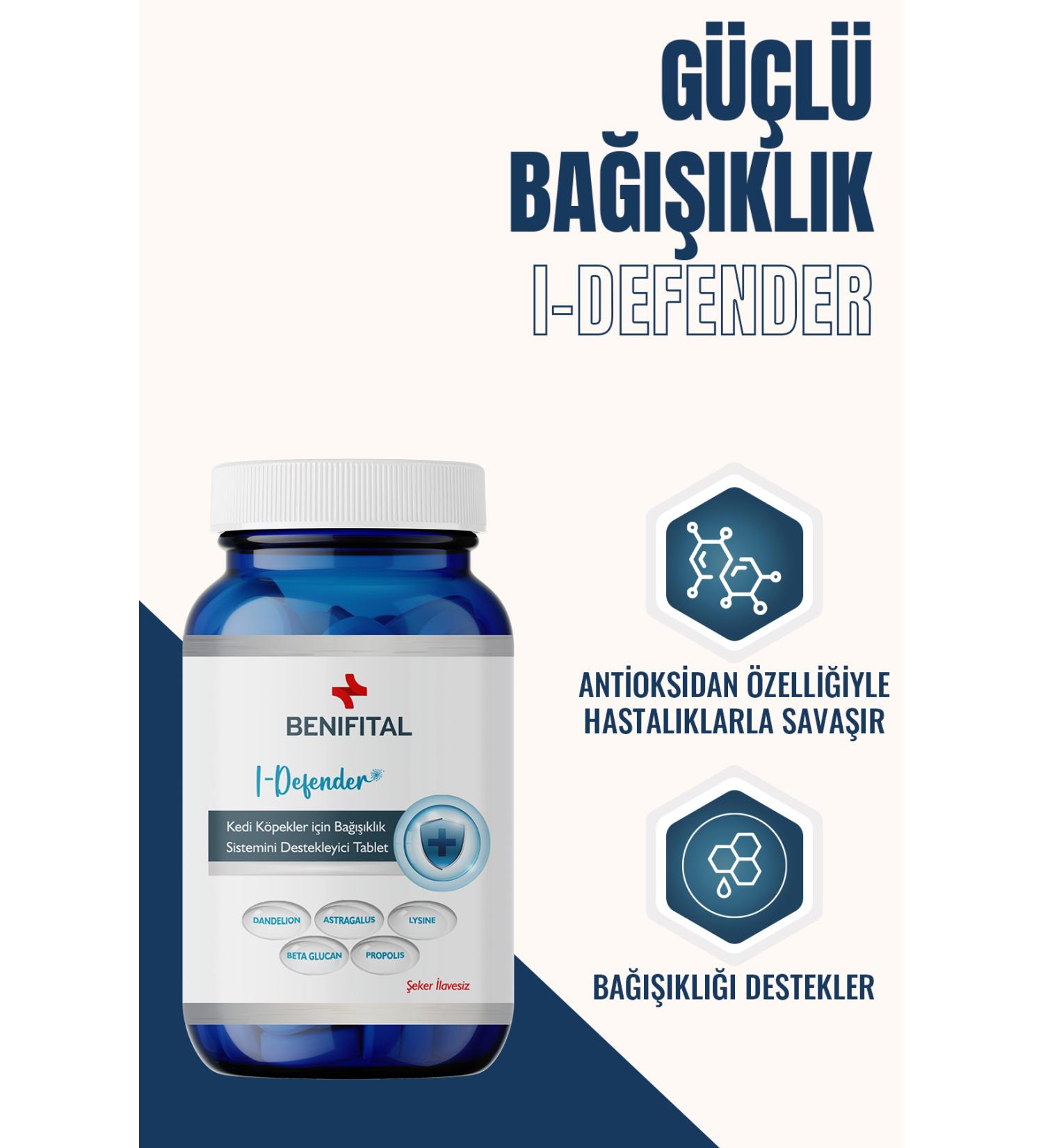 Benifital I-defender Tablet Immune System Support Tablet for Cats and Dogs - Buy Online on GoSupps.com