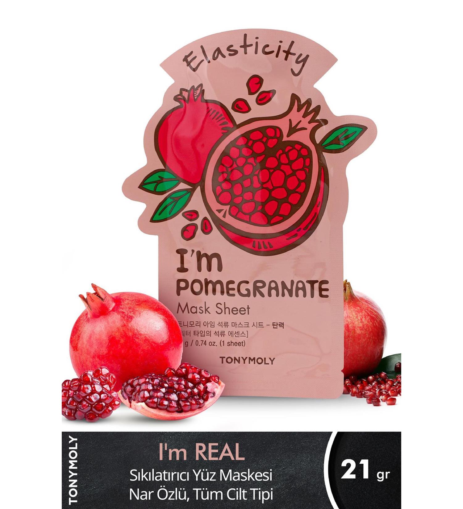 TONYMOLY Face Mask I'm Real Firming Pomegranate Skin Care (1 Piece)