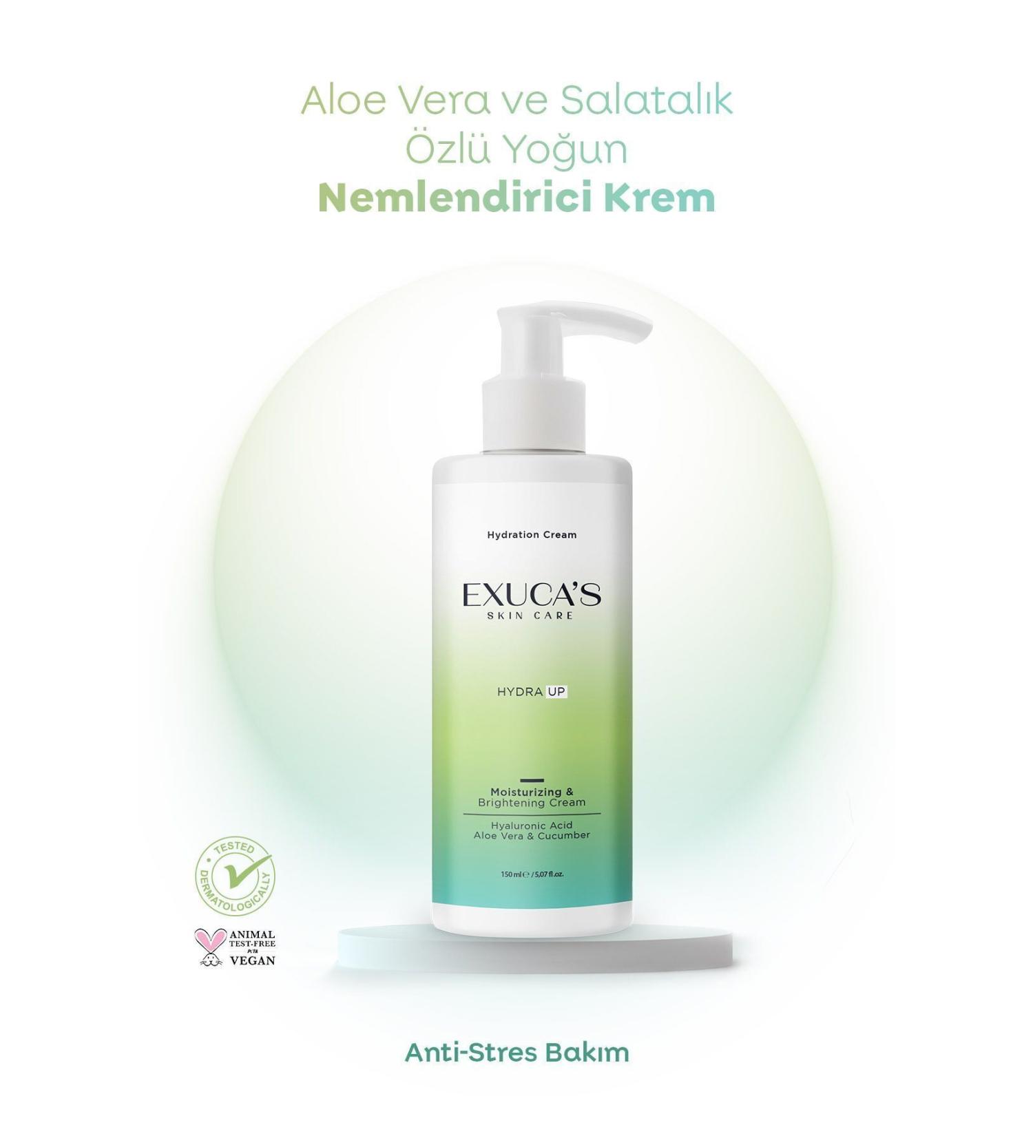 EXUCAS Cucumber and Aloe Vera Effective Intensive Moisturizing Body Cream 150 ml | Moisturizing & Brightening - Buy Online on GoSupps.com