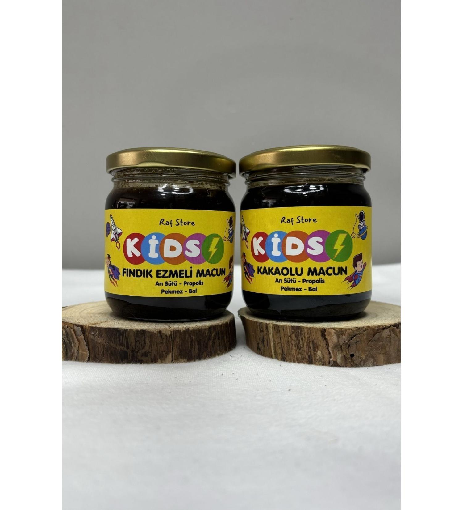 RAF Store Kids Cocoa and Hazelnut Paste Children's Paste Set of 2 - Royal Jelly Propolis Molasses and Honey 2x240 480 Gr - Buy Online on GoSupps.com