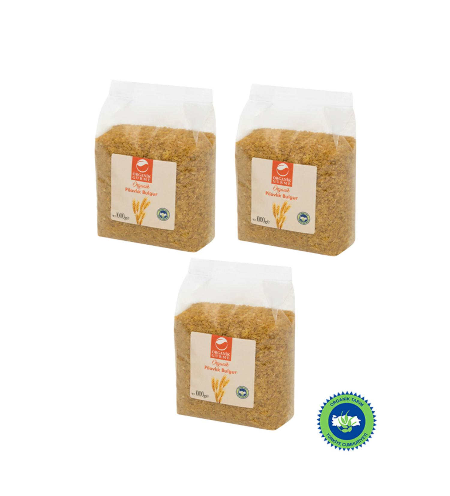 Organic Gourmet 3-Piece Organic Bulgur for Rice 1000 gr