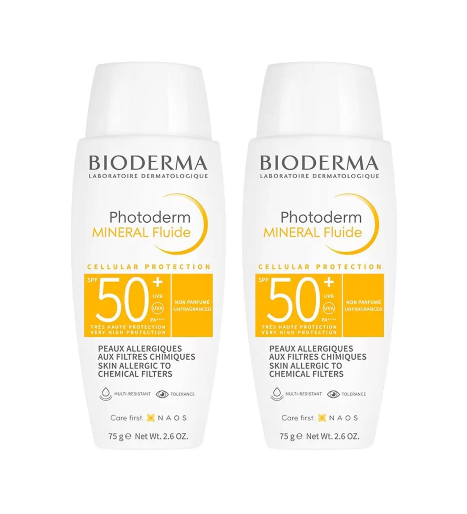 Bioderma Photoderm SPF 50+ Mineral Fluide 75 gr PACK OF 2