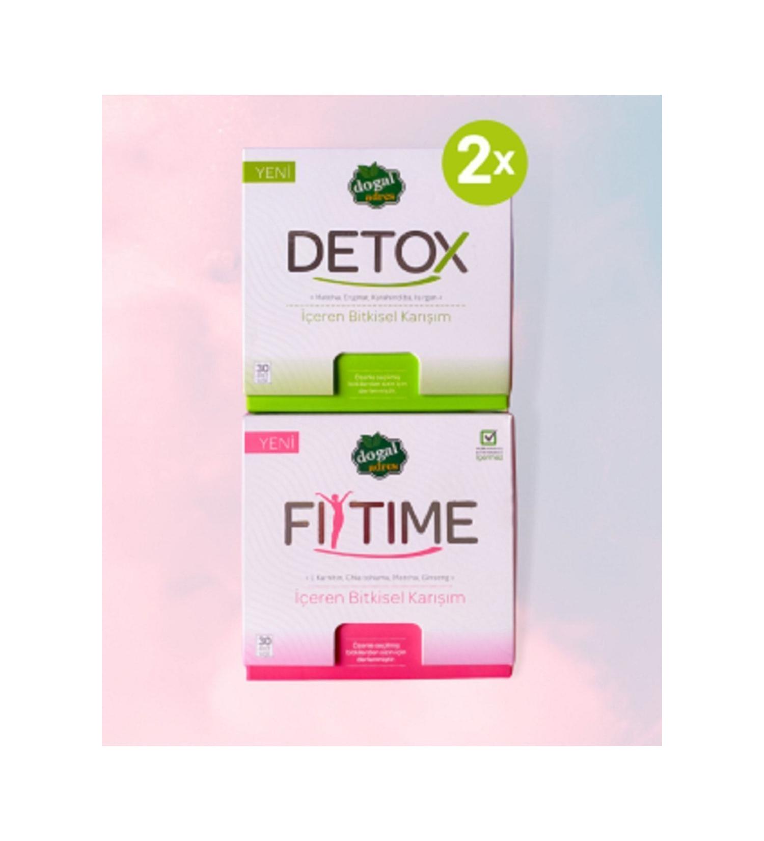 Natural Address Detox & Fit Time Diet Support 2 Month Set - Buy Online on GoSupps.com